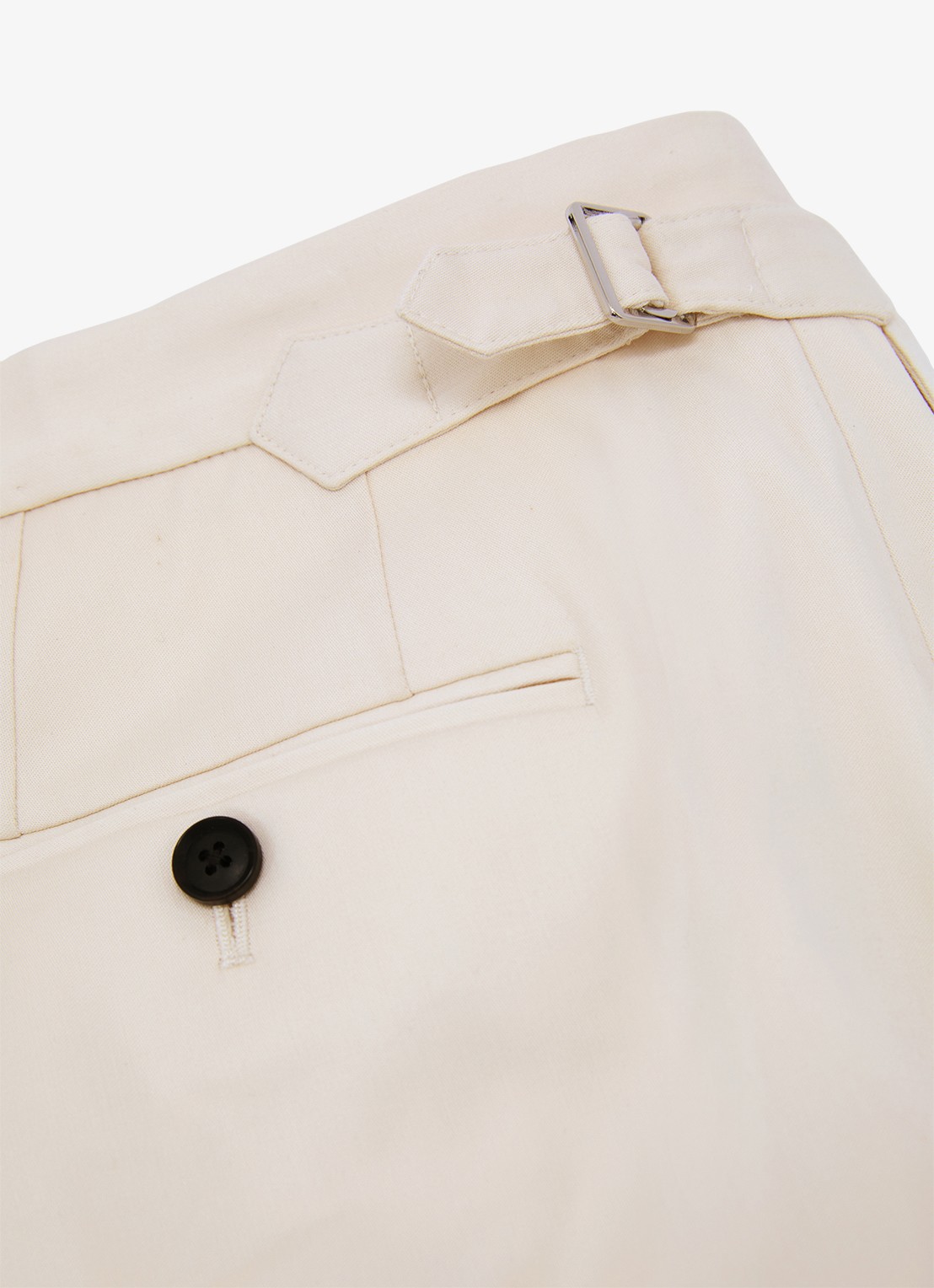 Reiss Cantwell straight fit korte chino in katoenblend - detail 6 stone / beige