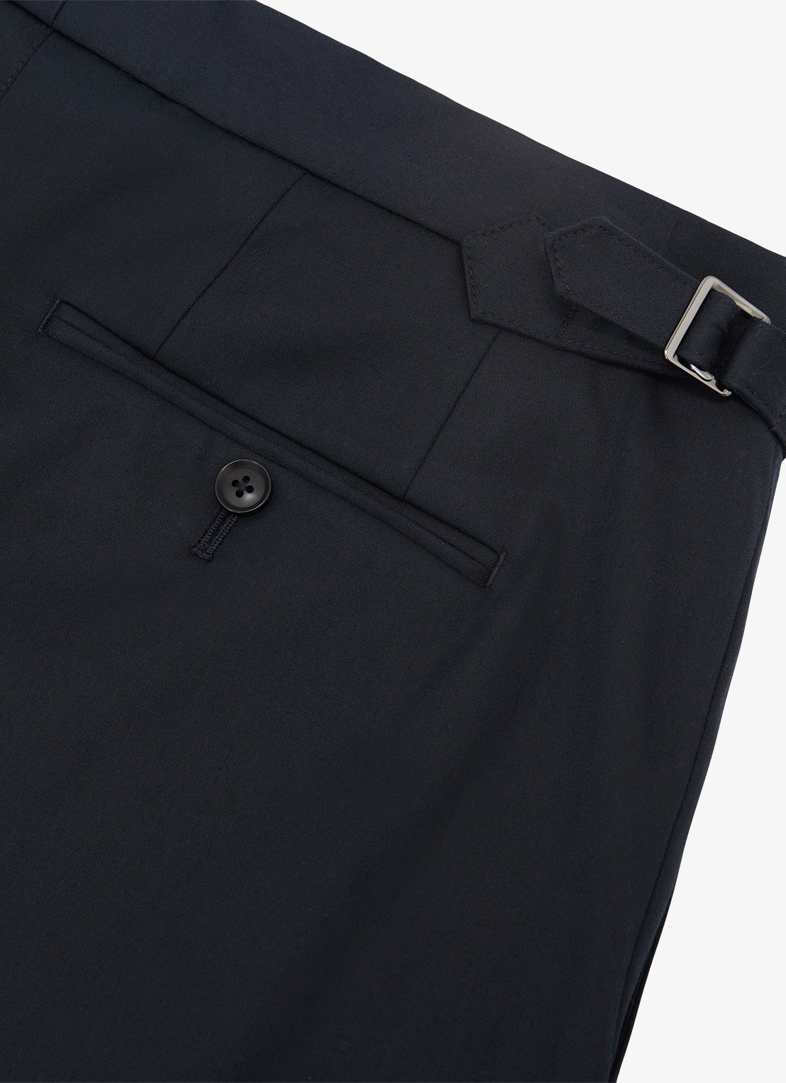 Reiss Cantwell straight fit korte chino in katoenblend - detail 4 navy / blauw
