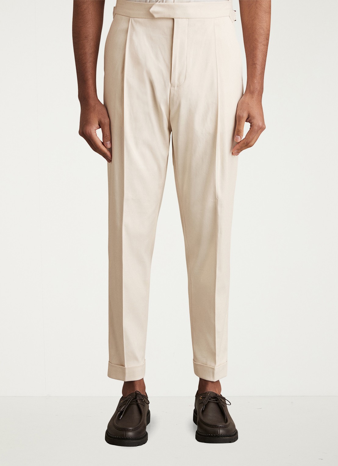 Reiss Cantwell tapered fit pantalon met ceintuur - detail 2 donkergrijs