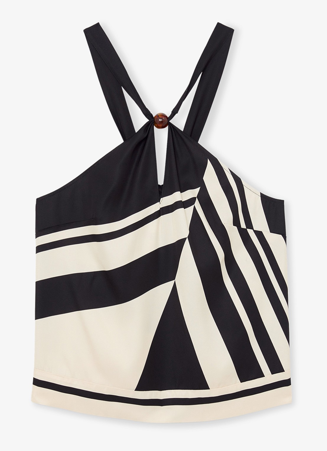 Reiss Caris top met print - voorkant zwart