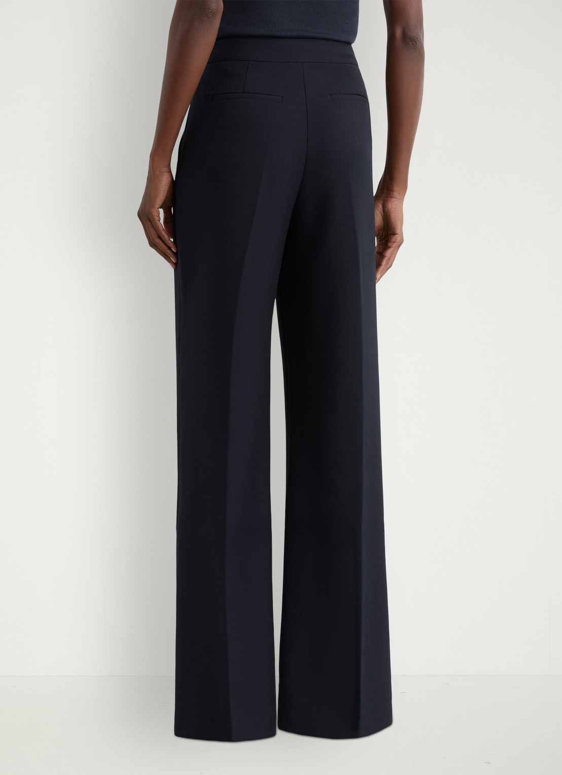Reiss Carley high waist wide fit pantalon met steekzakken  - achterkant 7 blauw