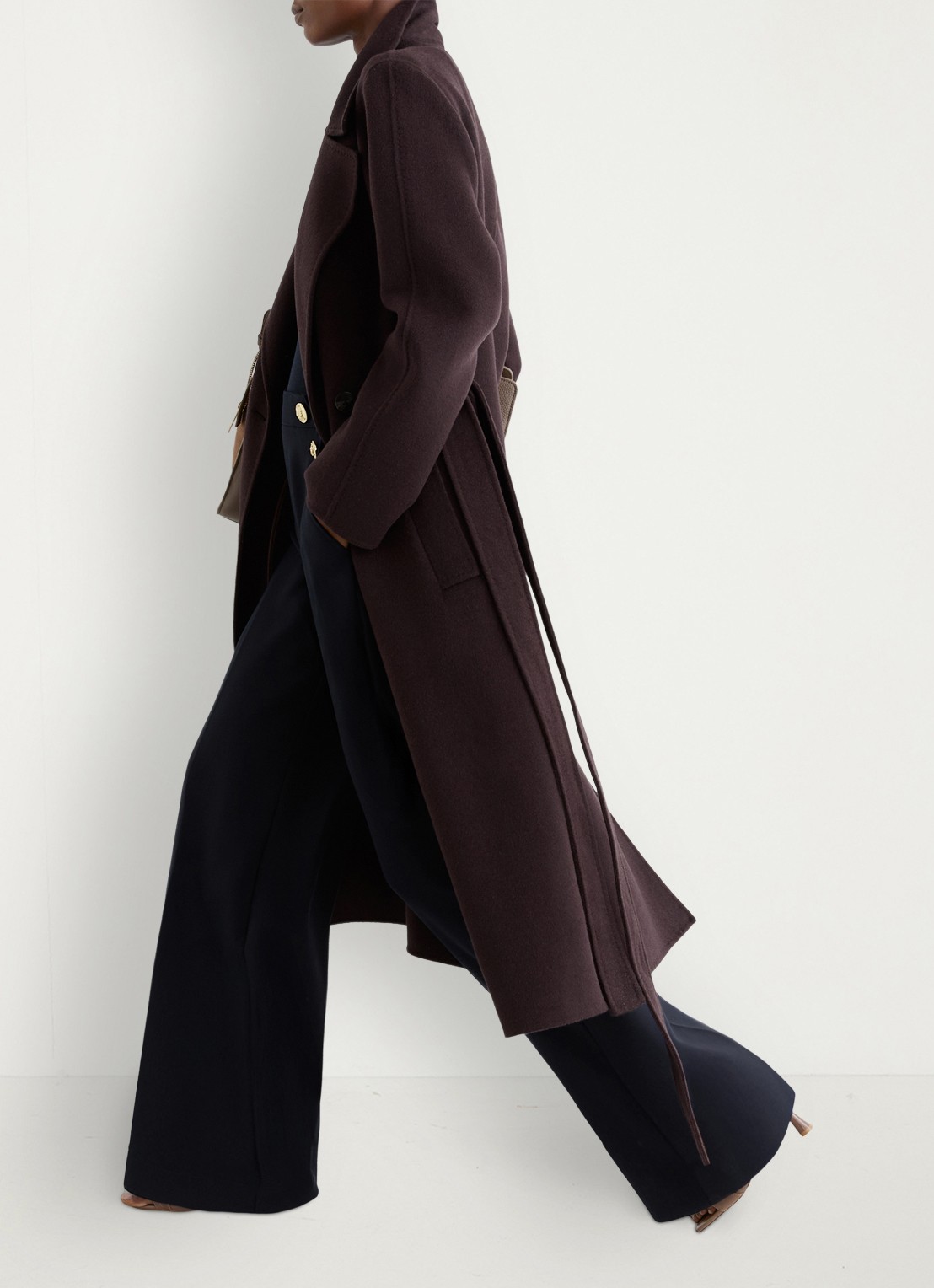 Reiss Carley high waist wide fit pantalon met steekzakken  - detail 5 blauw