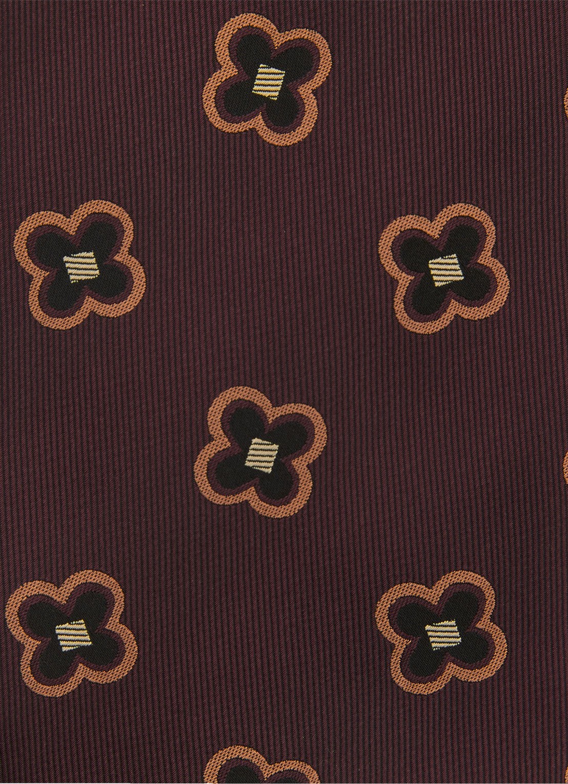 Reiss Carmelo stropdas in zijdeblend met print - detail 3 bordeauxrood