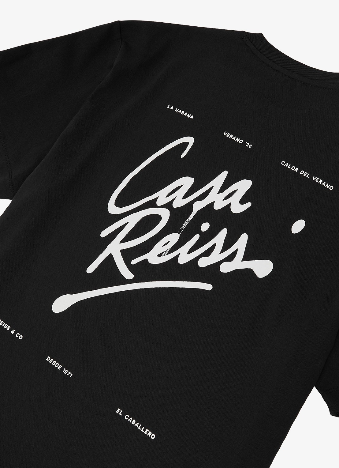 Reiss Casa T-shirt met front- en backprint - detail 3 black / zwart