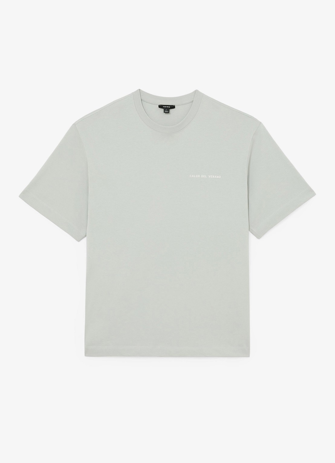 Reiss Casa T-shirt met front- en backprint - voorkant 3 grijs