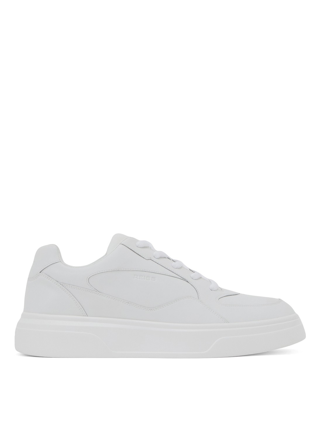 Reiss Cast sneaker van leer - voorkant wit