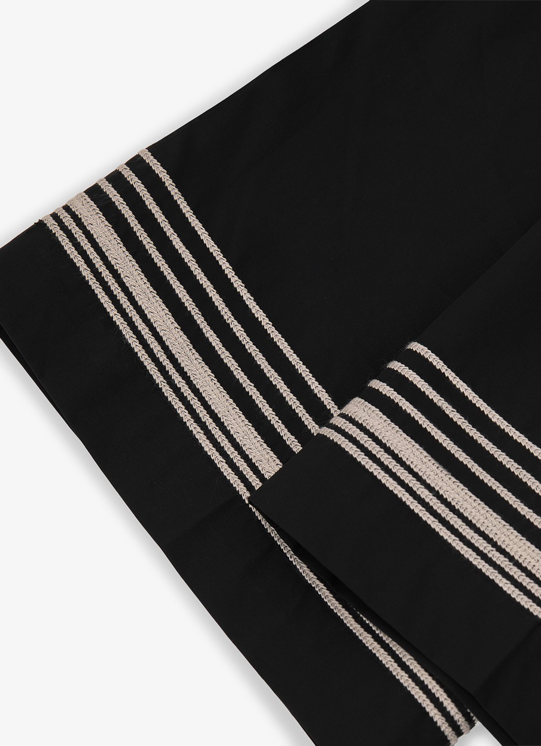 Reiss Cat high waist wide fit pantalon van katoen - detail 7 zwart