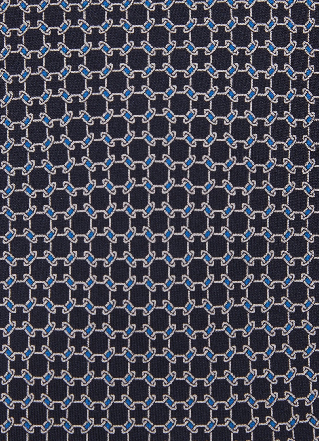 Reiss Catena stropdas van zijde met print - detail 3 donkerblauw