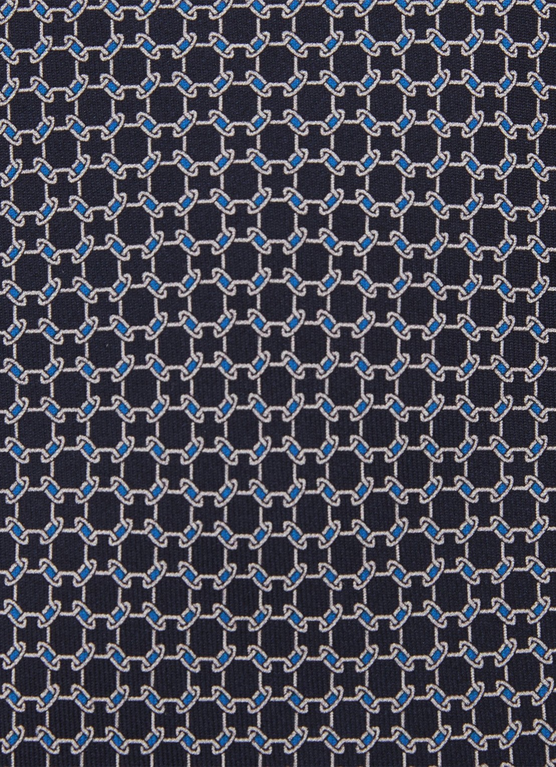 Reiss Catena stropdas van zijde met print - detail 4 donkerblauw