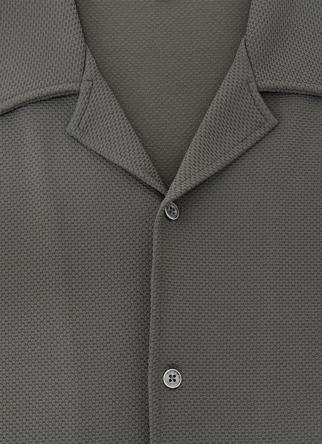 Reiss CEDRIC Textured Cuban-Collar Shirt - detail 5 groen