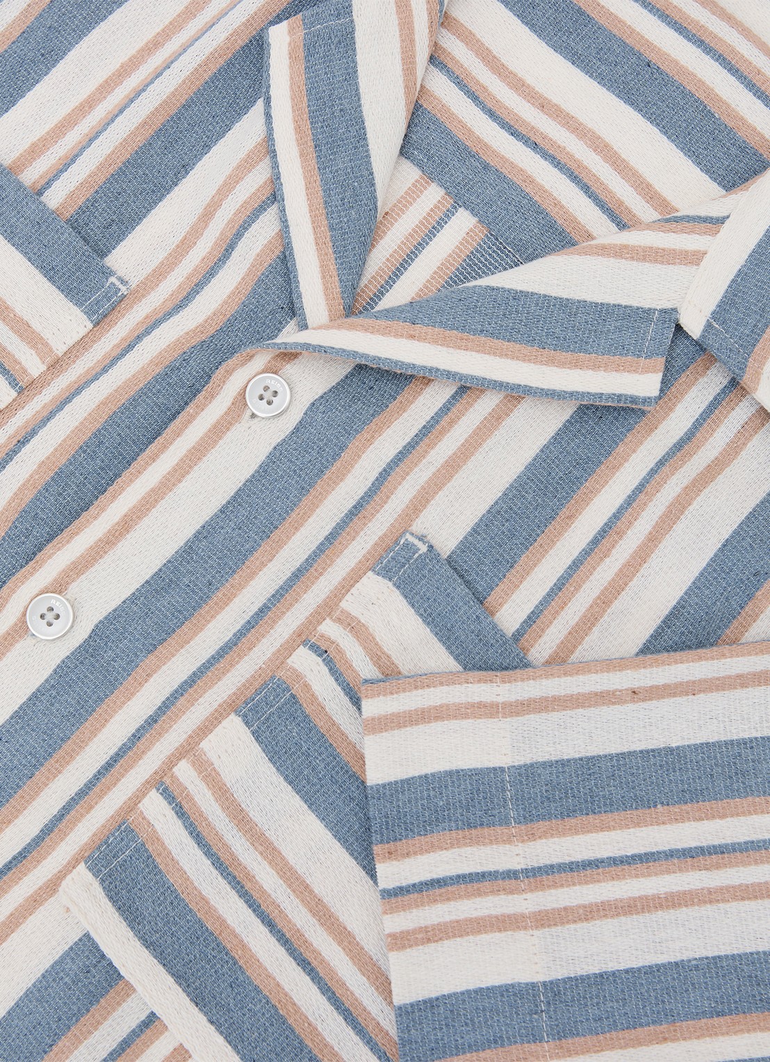 Reiss Celeste regular fit overhemd met streepprint - detail 4 blue/ecru