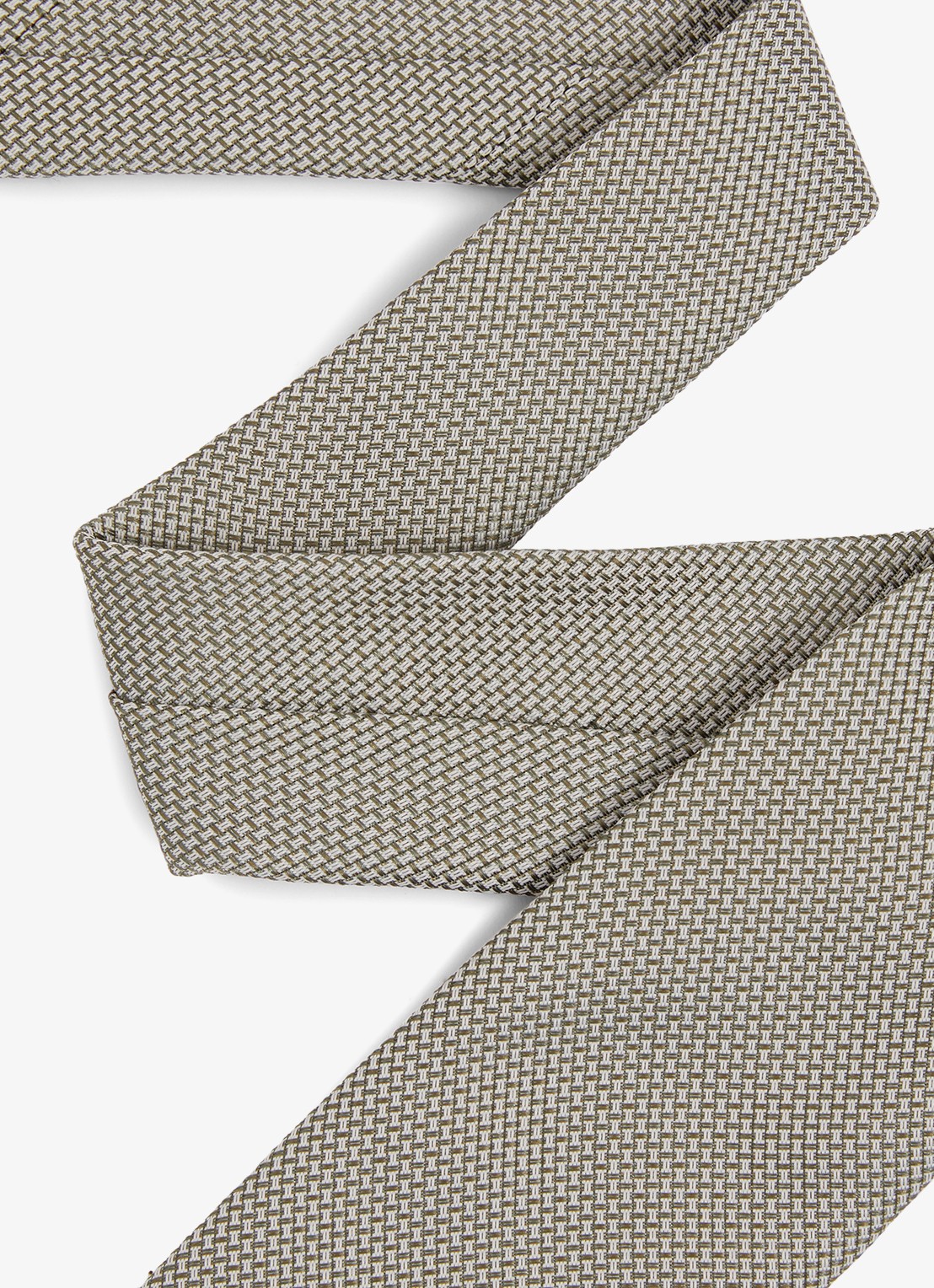 Reiss Ceremony stropdas in zijdeblend met microdessin - detail 2 beige