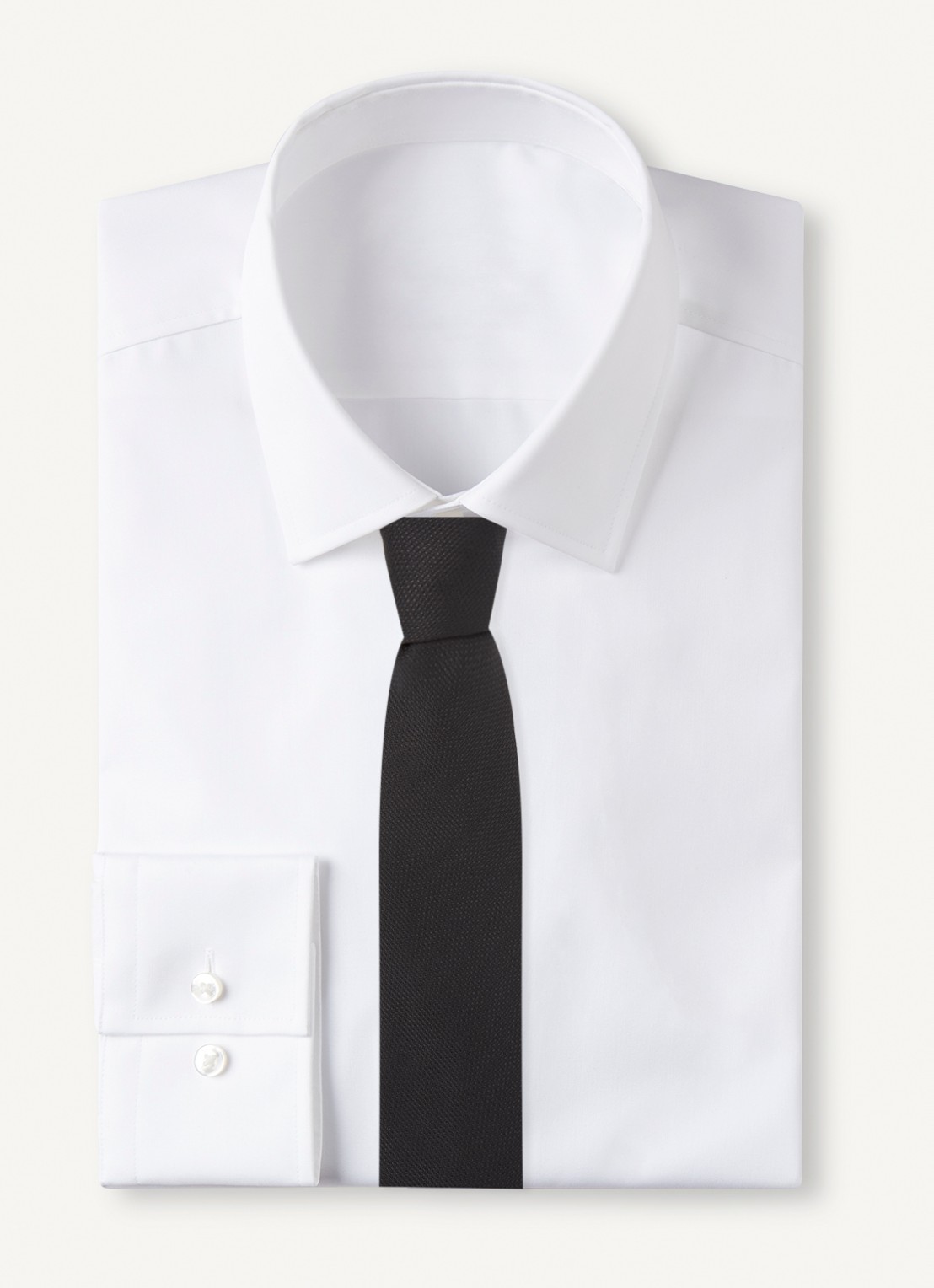 Reiss Ceremony stropdas in zijdeblend - voorkant 3 zwart