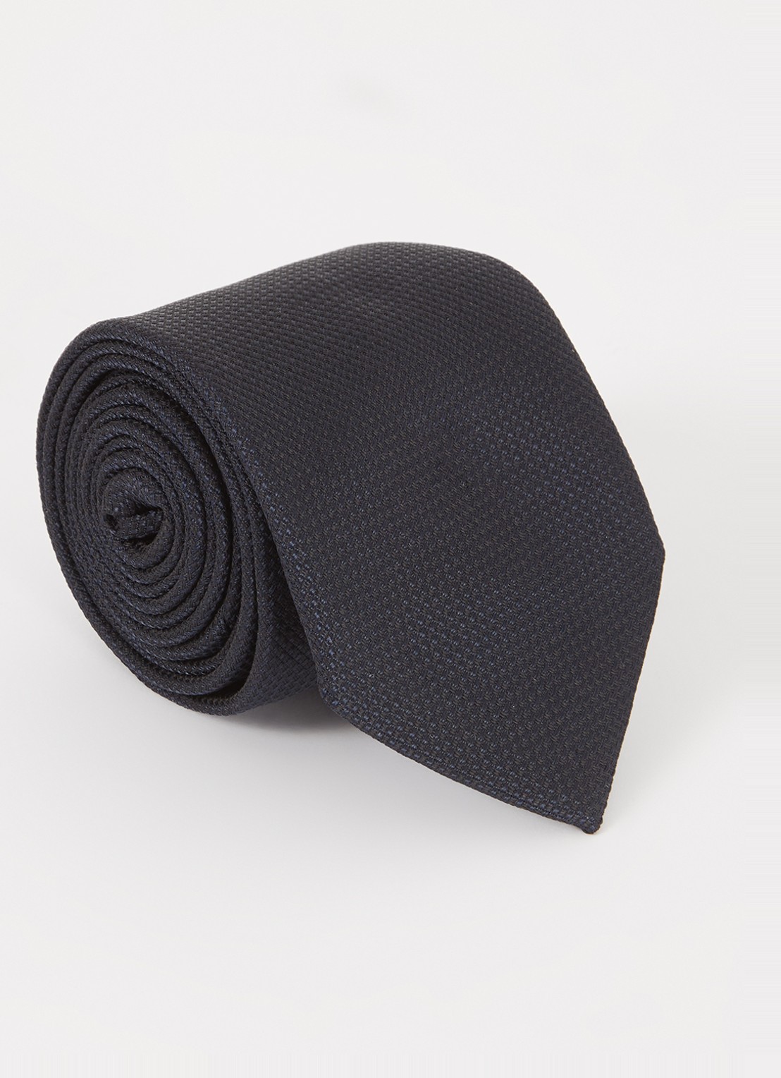 Reiss Ceremony stropdas van zijde  - voorkant navy / blauw