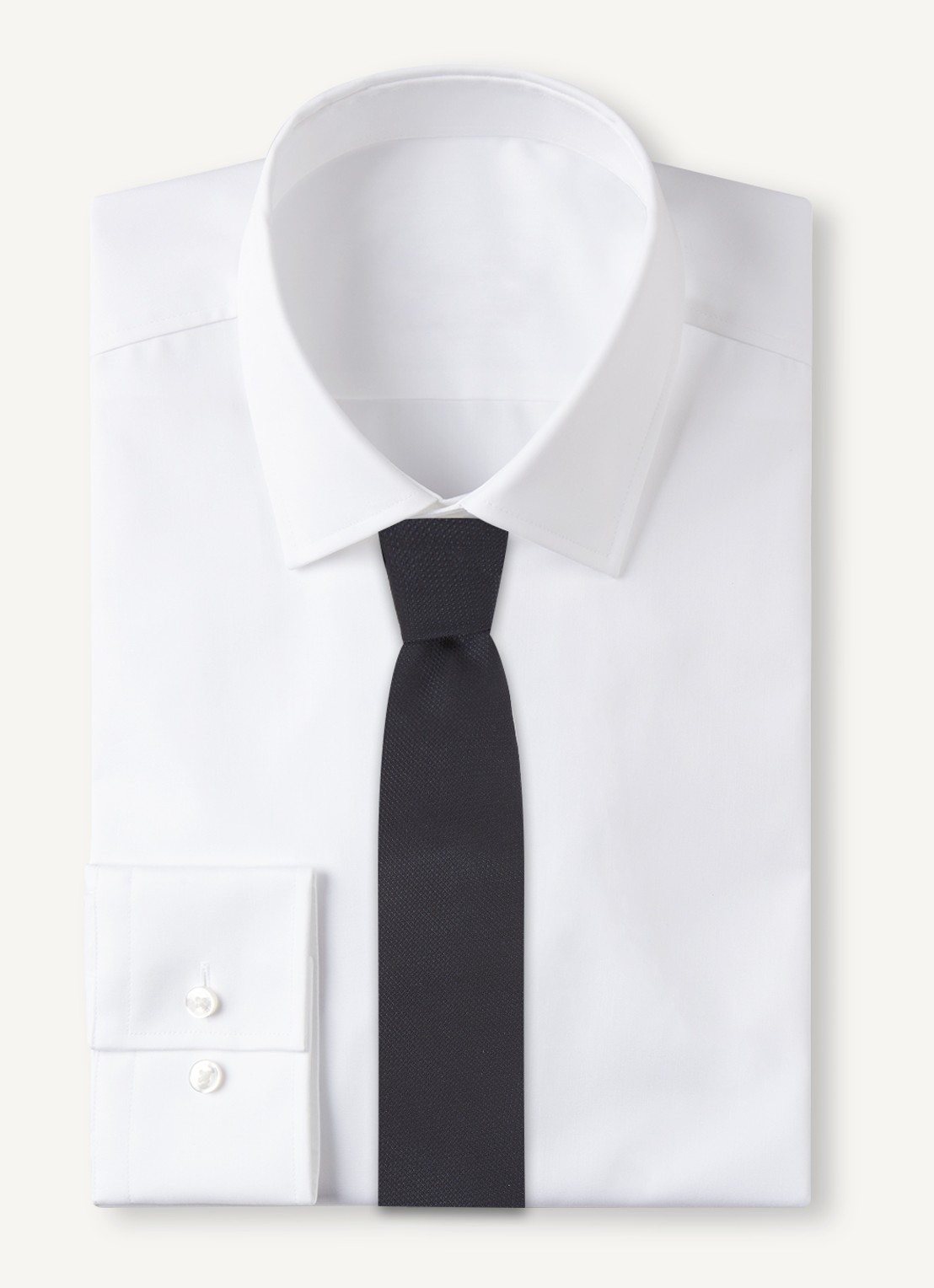Reiss Ceremony stropdas van zijde  - voorkant 2 navy / blauw