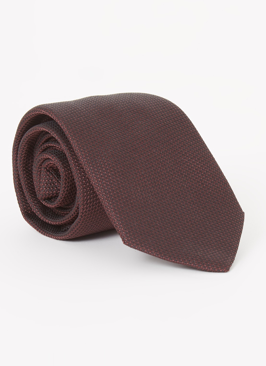 Reiss Ceremony stropdas van zijde  - voorkant aubergine