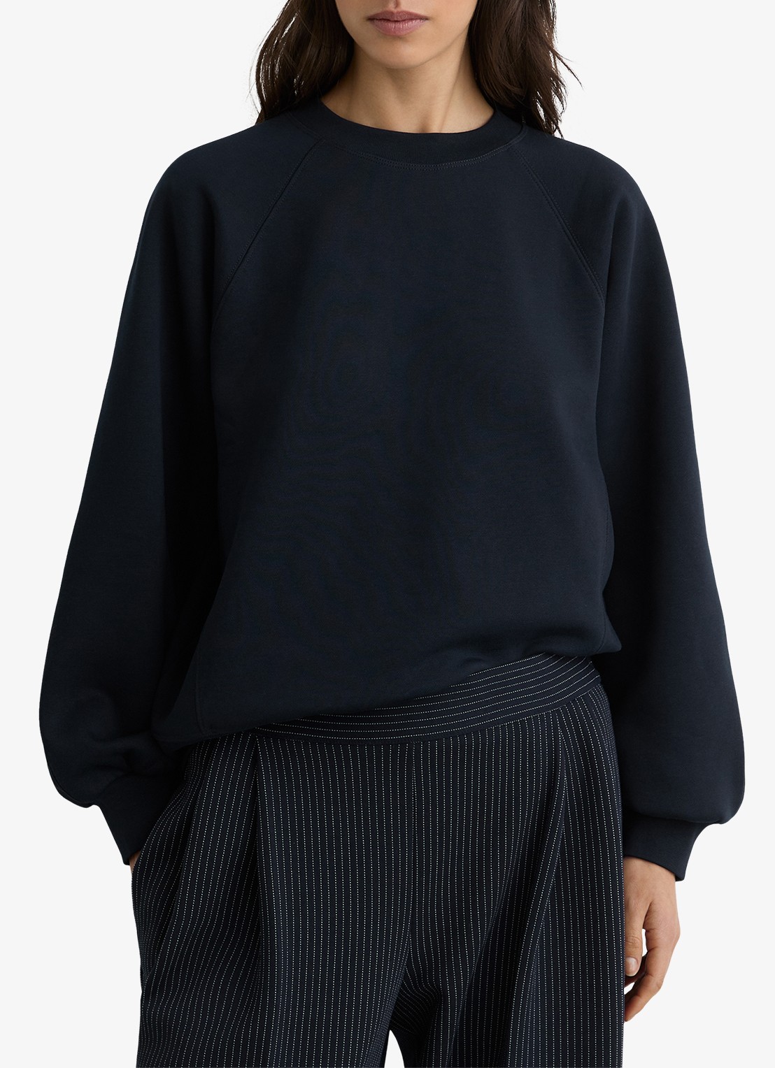 Reiss Charlie sweater met ronde hals - detail 3 donkerblauw