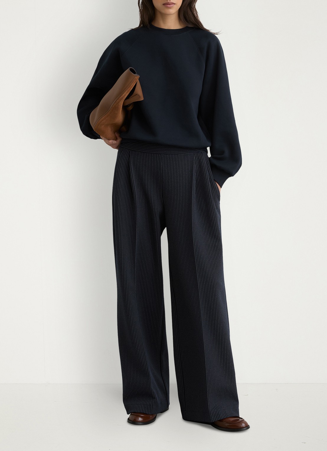 Reiss Charlie sweater met ronde hals - voorkant 7 donkerblauw