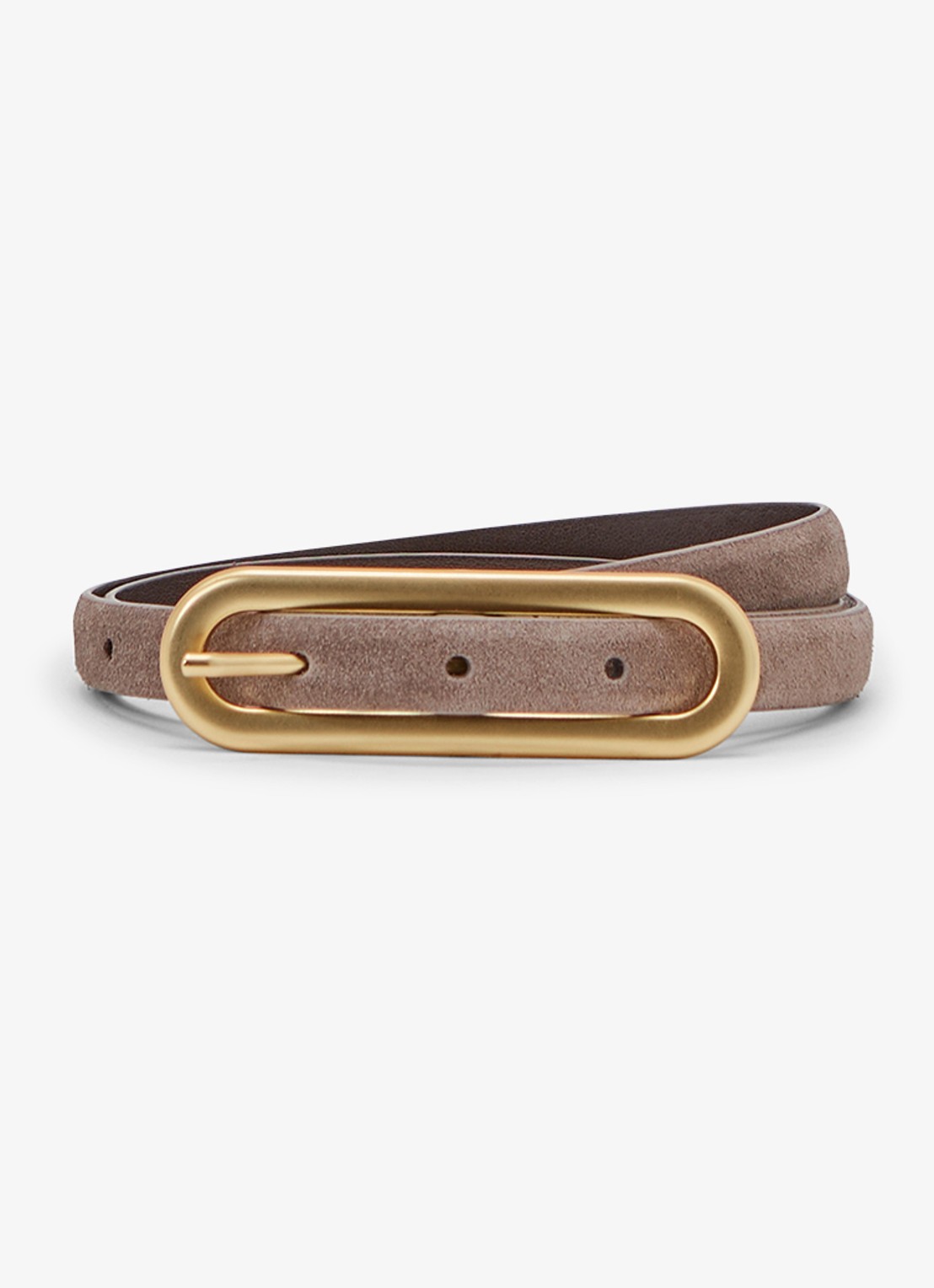 Reiss Chaya riem van suède  - voorkant bruin