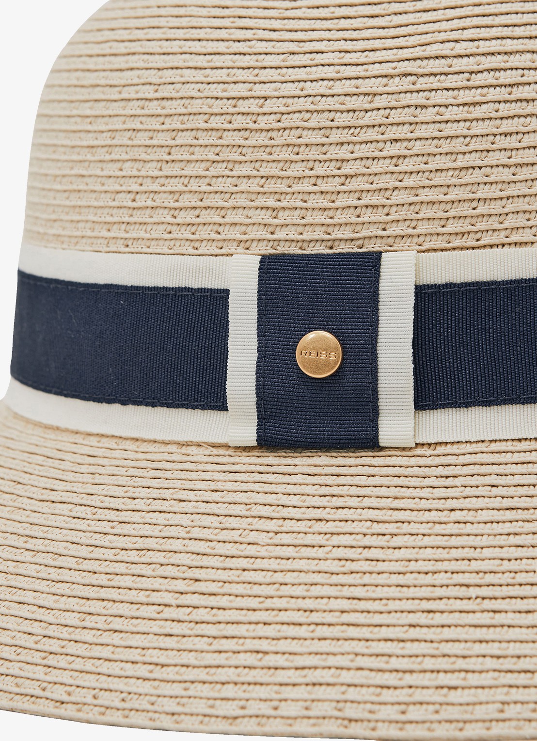 Reiss Cindy hoed van stro - detail 3 natural / beige