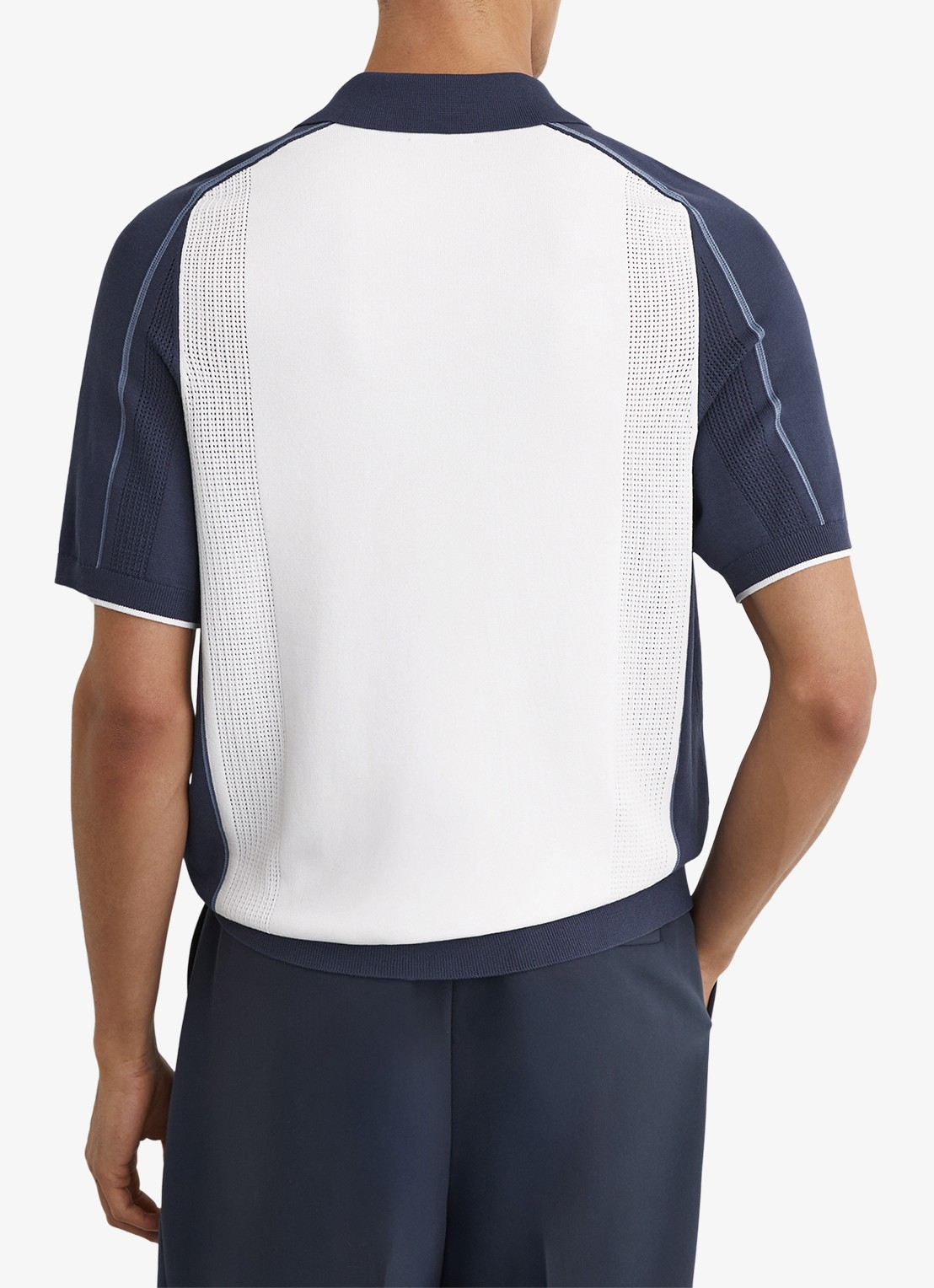 Reiss Claremont polo met structuur - achterkant wit