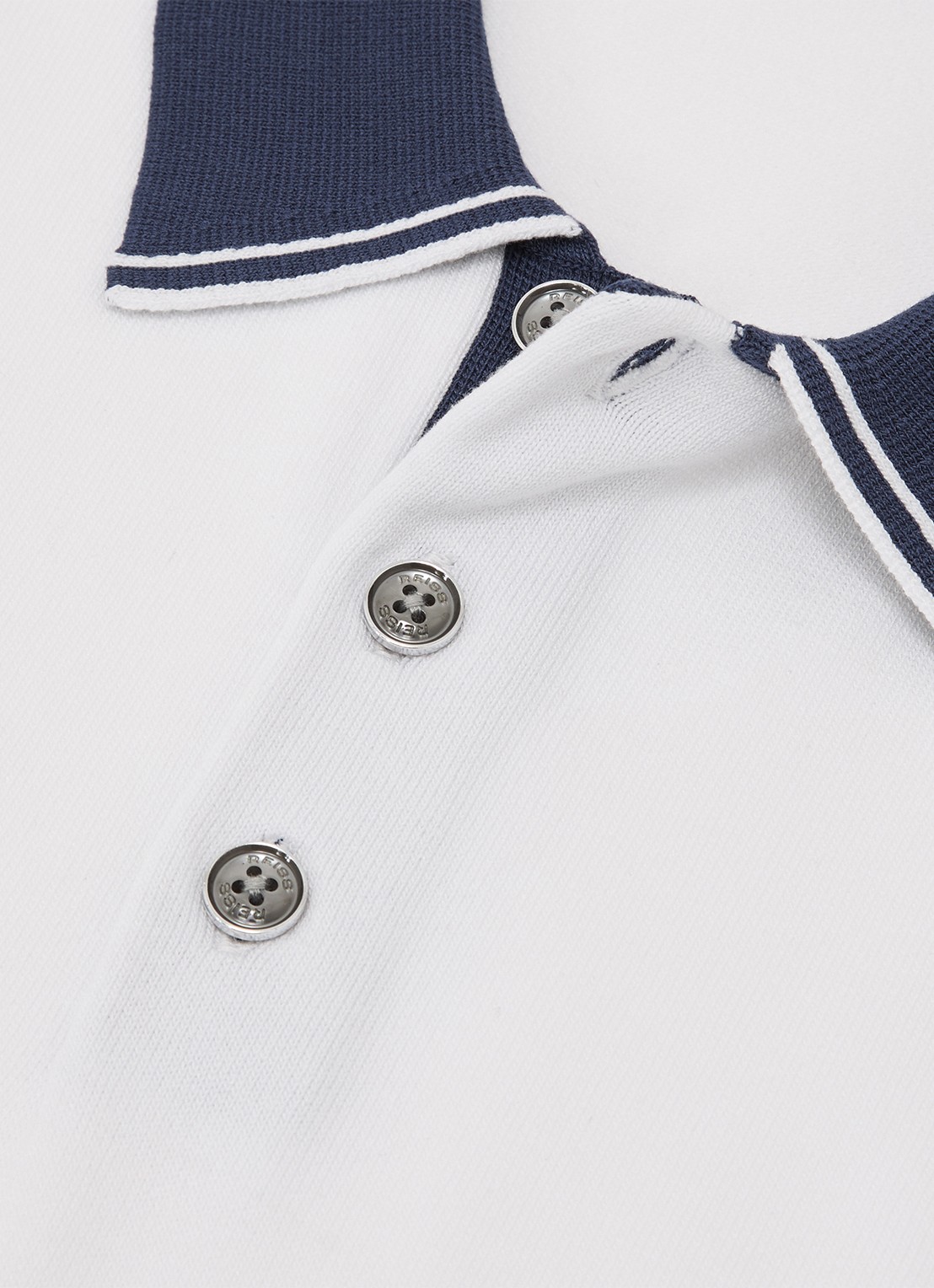 Reiss Claremont polo met structuur - detail 6 wit