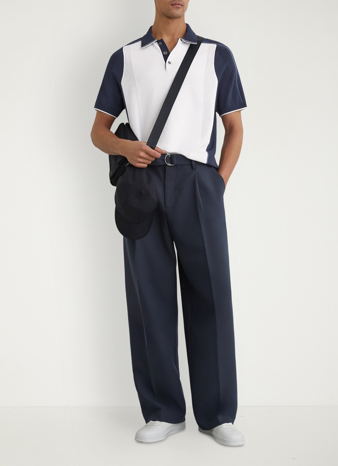 Reiss Claremont polo met structuur - voorkant 3 wit