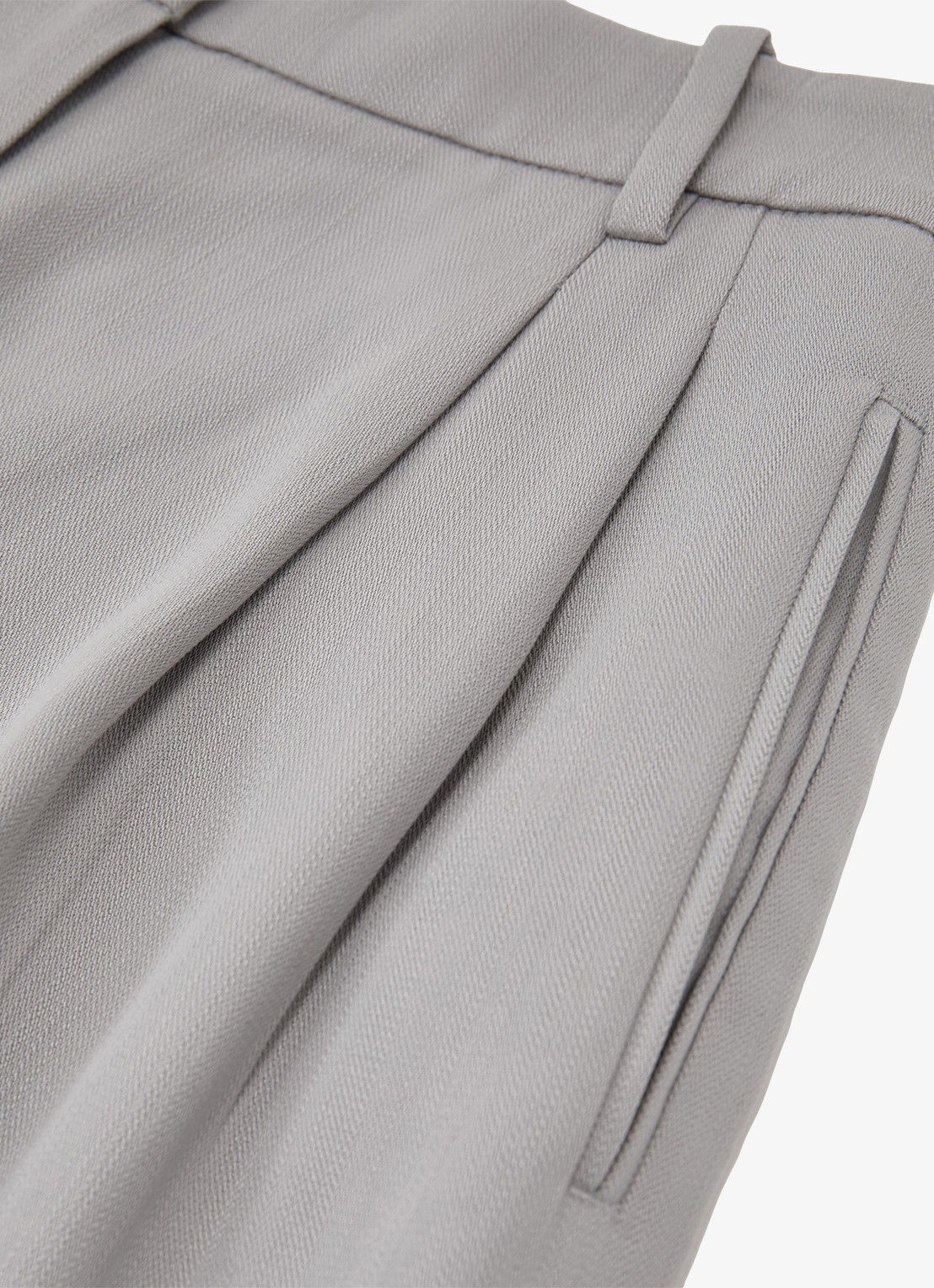 Reiss Clay high waist tapered fit pantalon van lyocell - detail 6 grijs