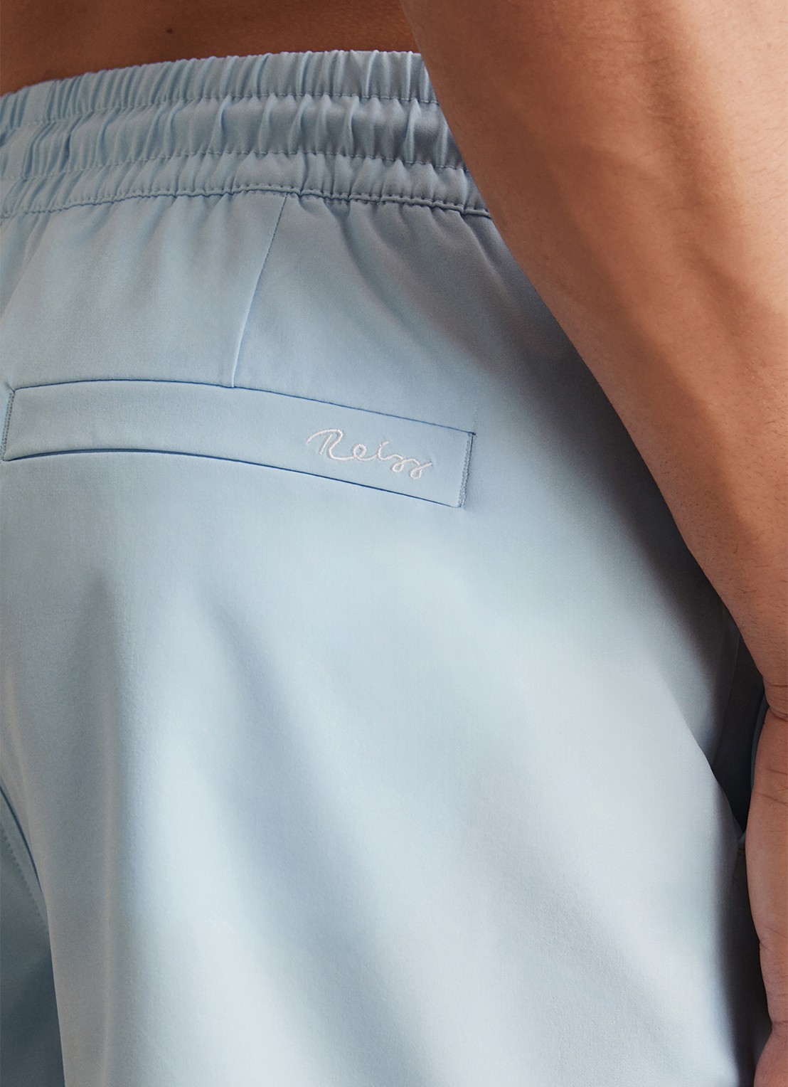 Reiss Cliff zwembroek met trekkoord - detail 4 lichtblauw