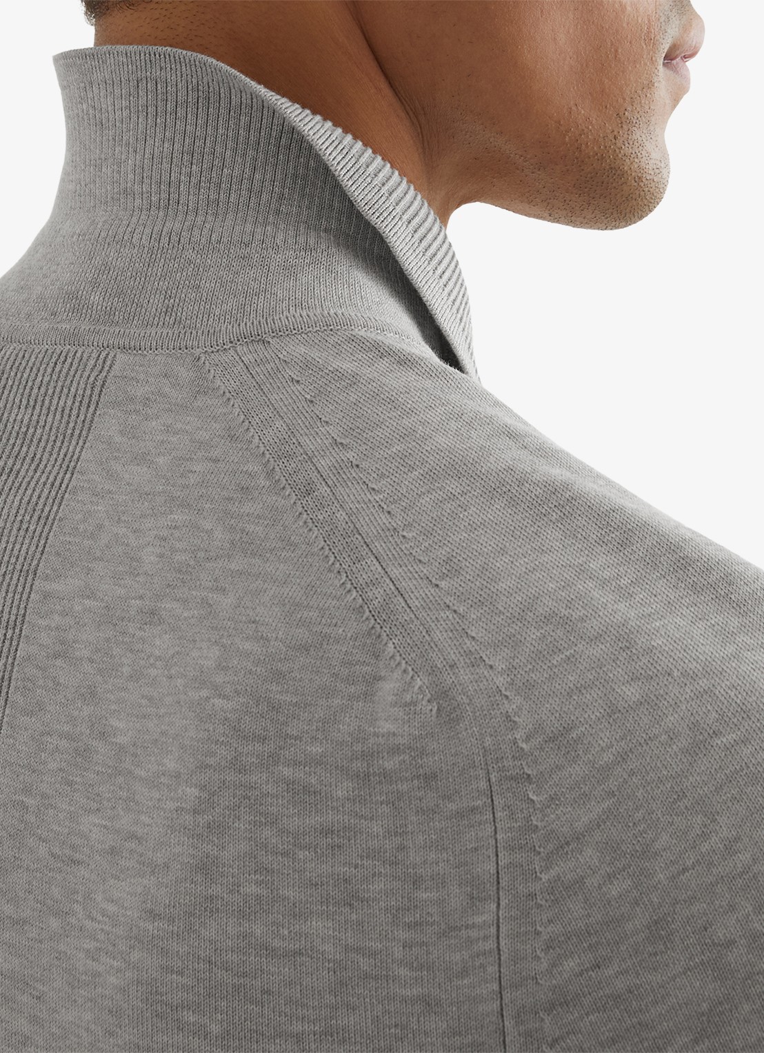 Reiss Clinton regular fit polo met borstzak - detail 5 grijsmele