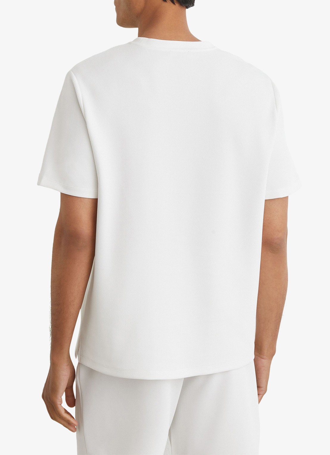 Reiss Cole T-shirt met structuur - achterkant 6 white / wit