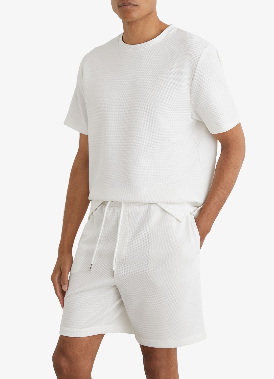 Reiss Cole T-shirt met structuur - detail 3 white / wit