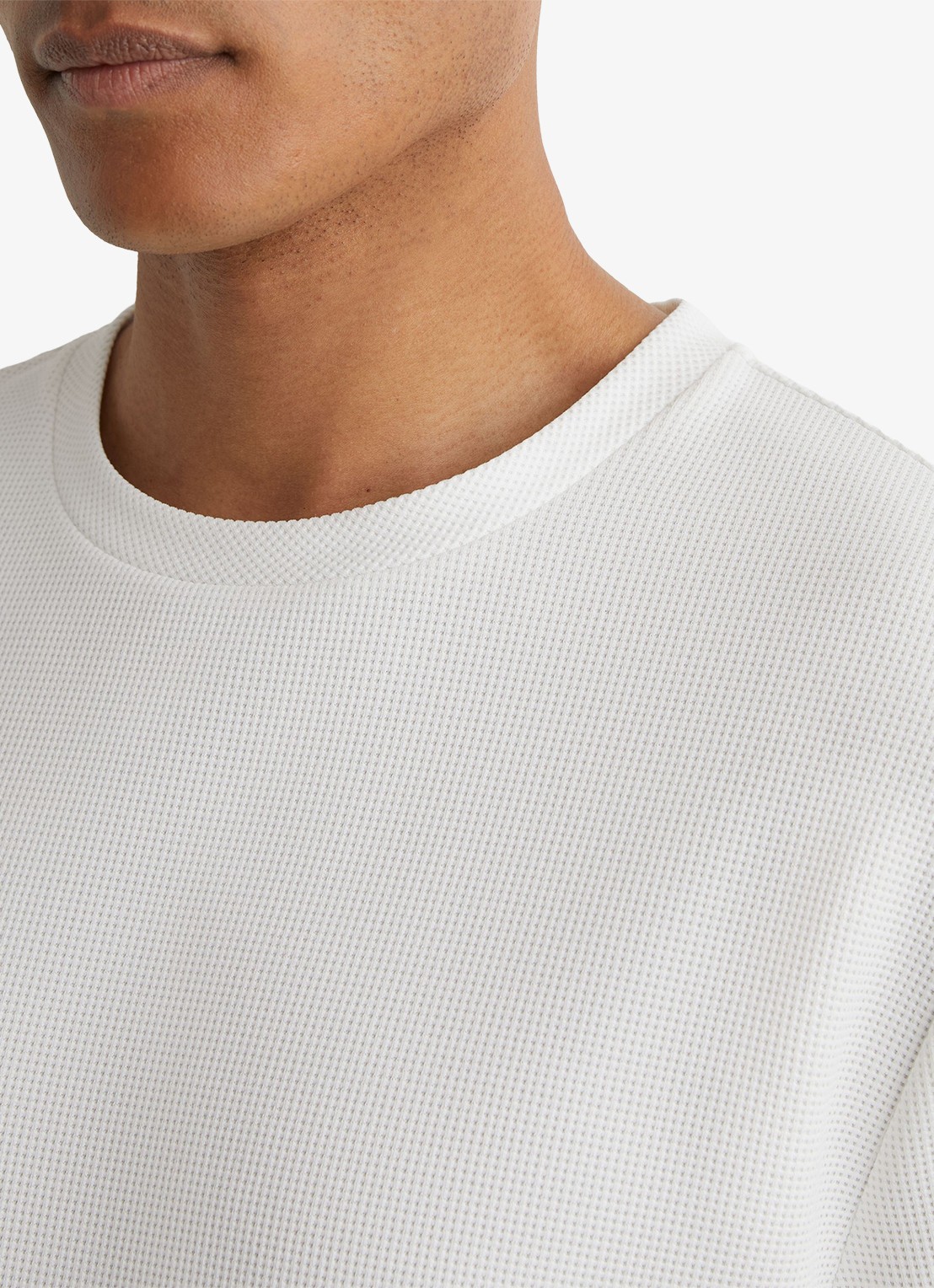 Reiss Cole T-shirt met structuur - detail 4 white / wit