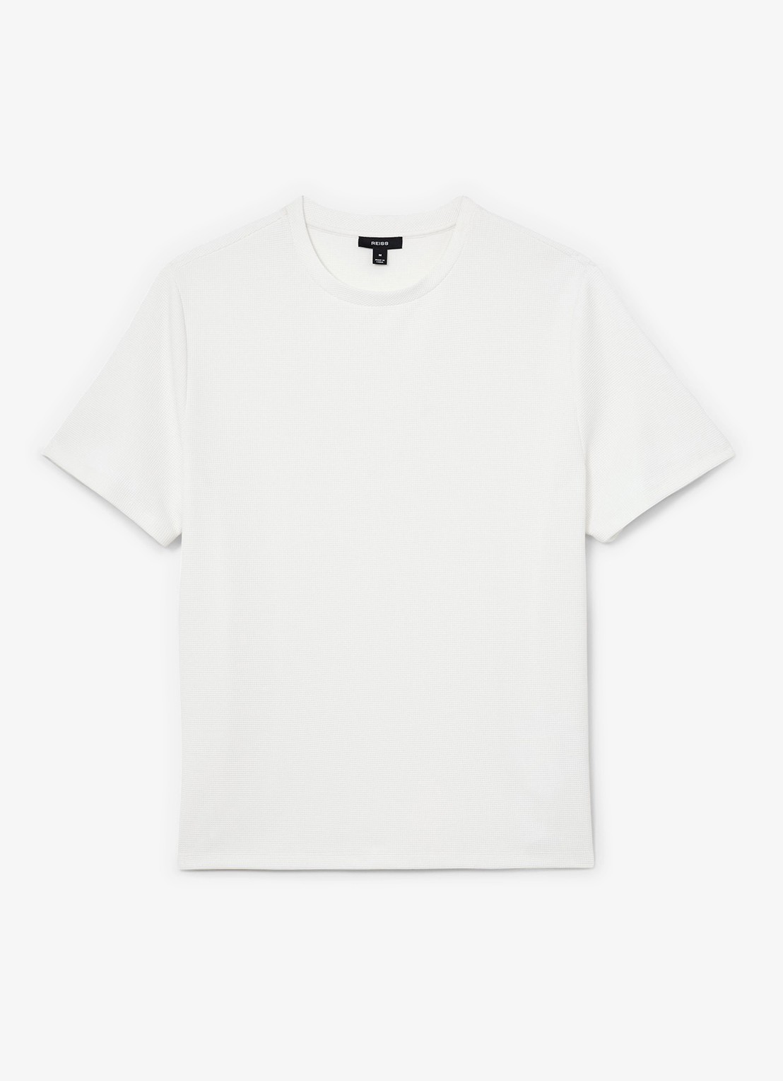 Reiss Cole T-shirt met structuur - voorkant white / wit