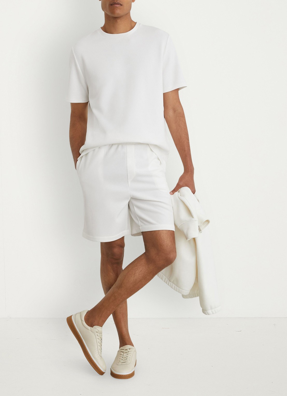 Reiss Cole T-shirt met structuur - voorkant 2 white / wit