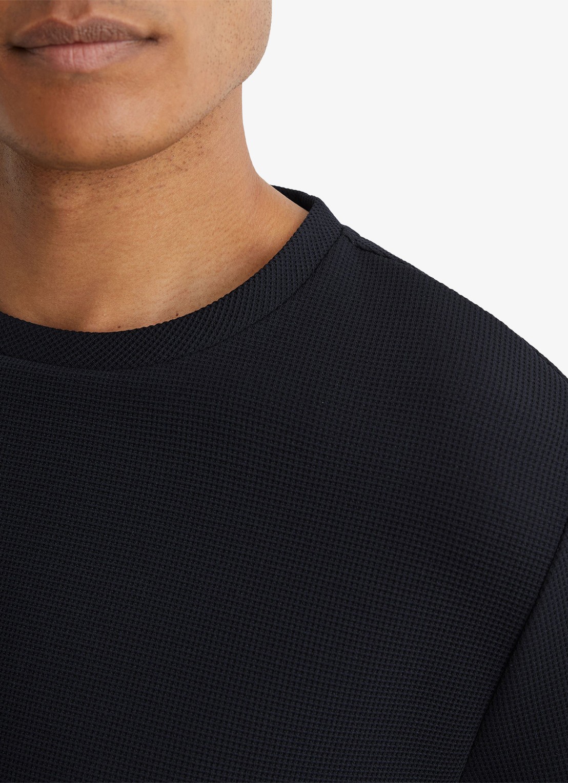 Reiss Cole T-shirt met structuur - detail 2 navy / blauw