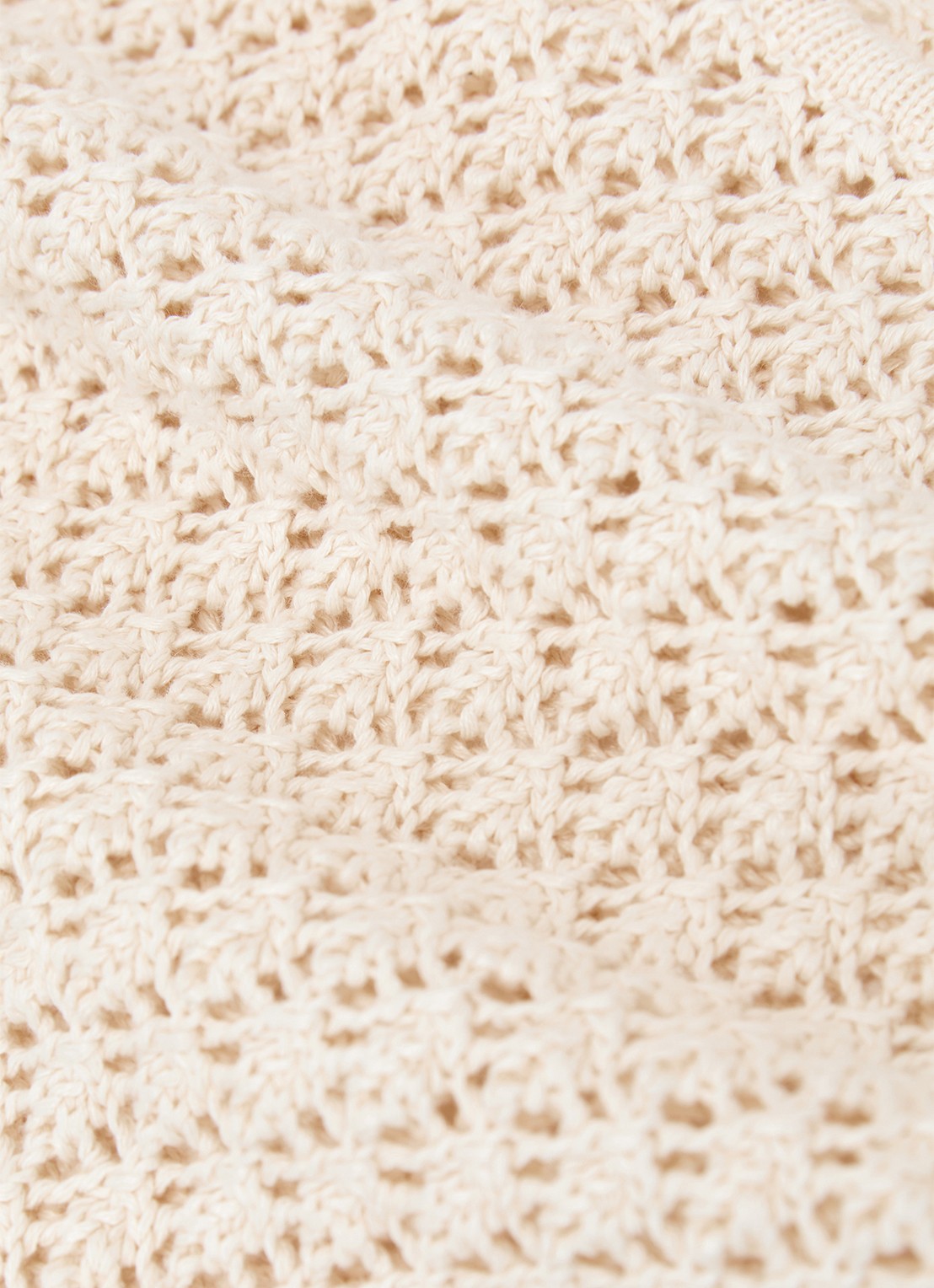 Reiss Colette grofgebreide top van linnen - detail 3 creme