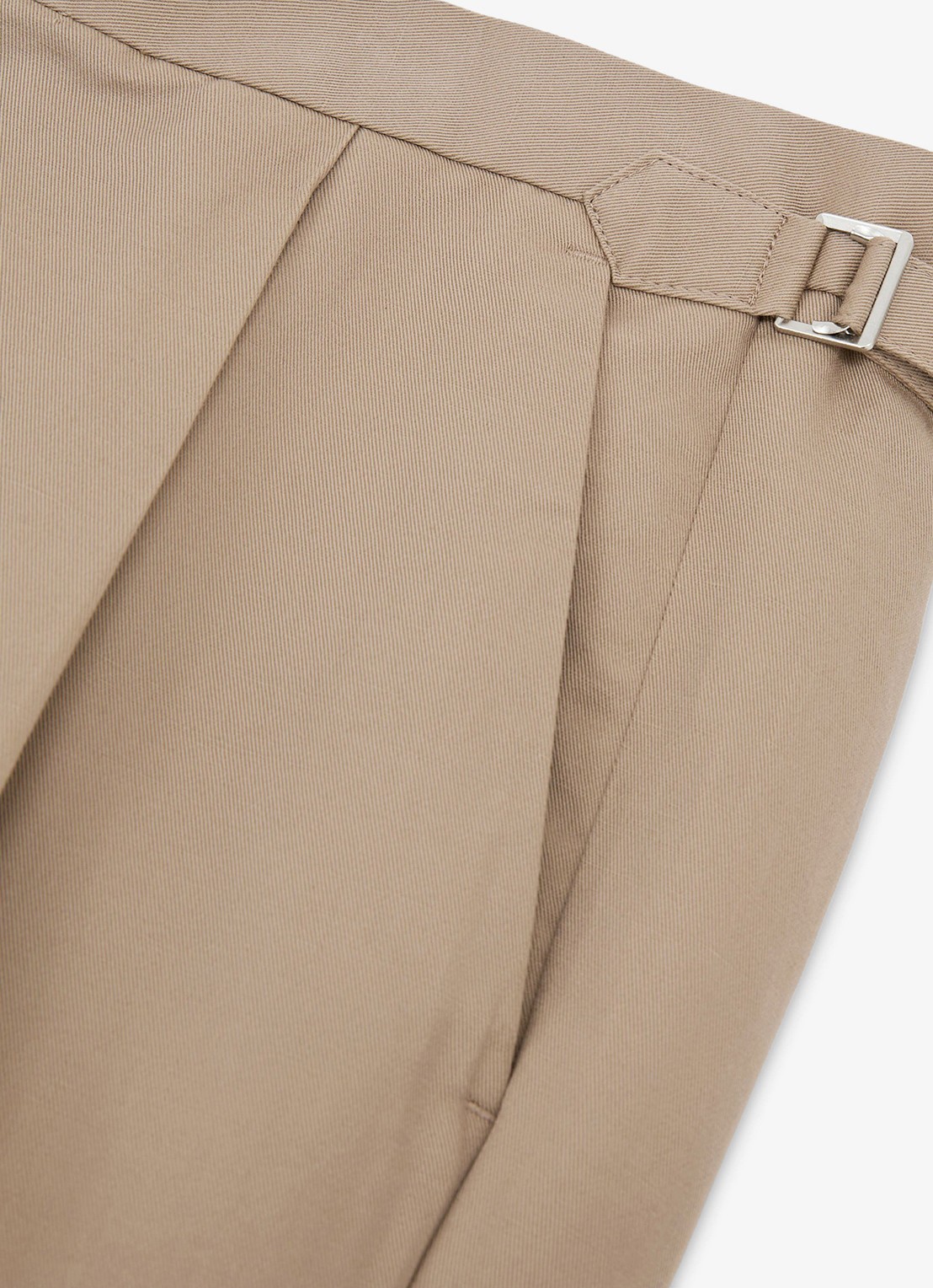 Reiss Com tapered fit pantalon in linnenblend - detail 4 beige