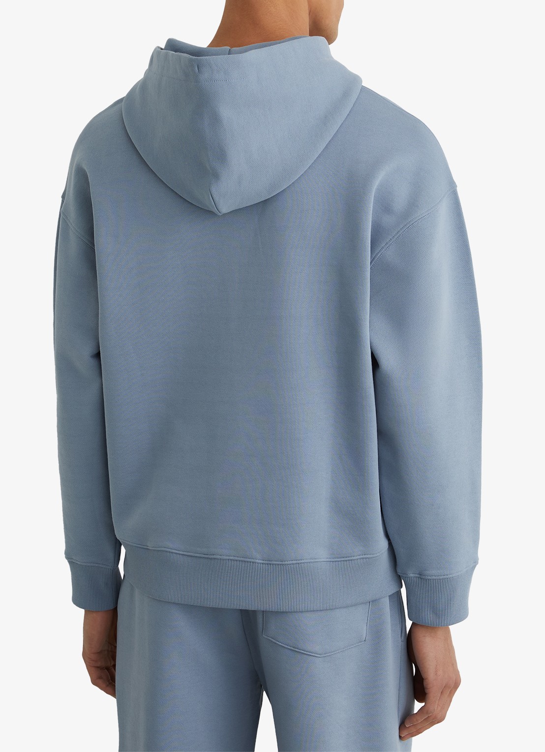 Reiss Conlin hoodie met borduring - achterkant 7 lichtblauw