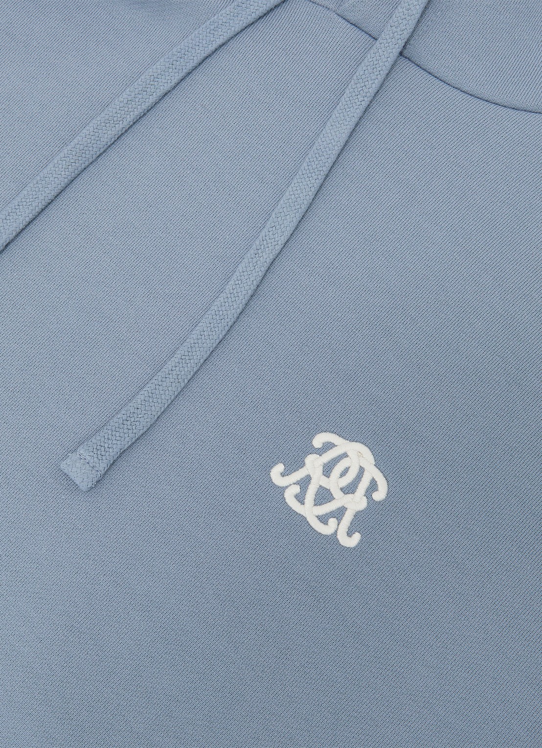Reiss Conlin hoodie met borduring - detail 6 lichtblauw