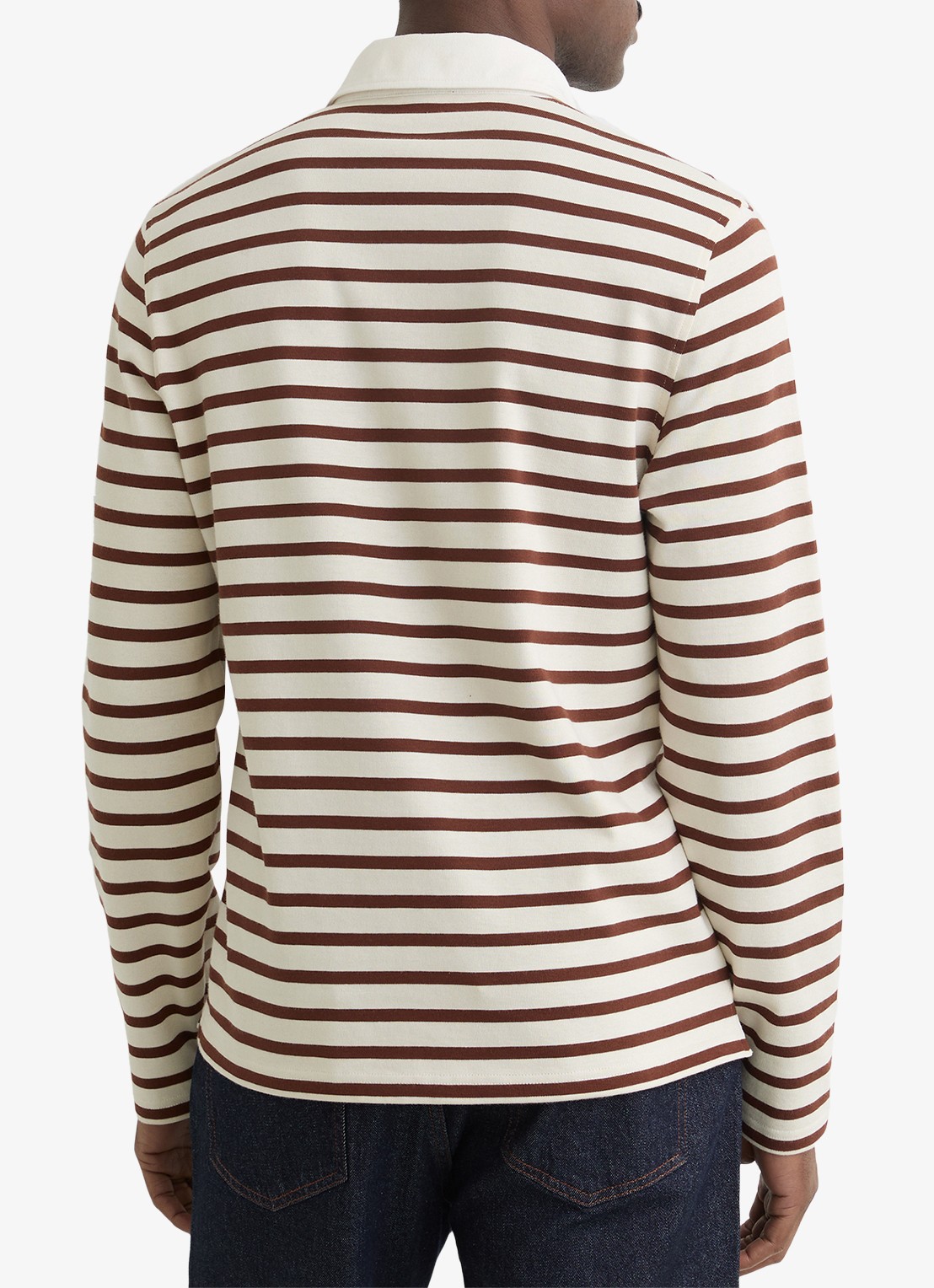 Reiss Conners regular fit polo met streepprint - achterkant multicolor