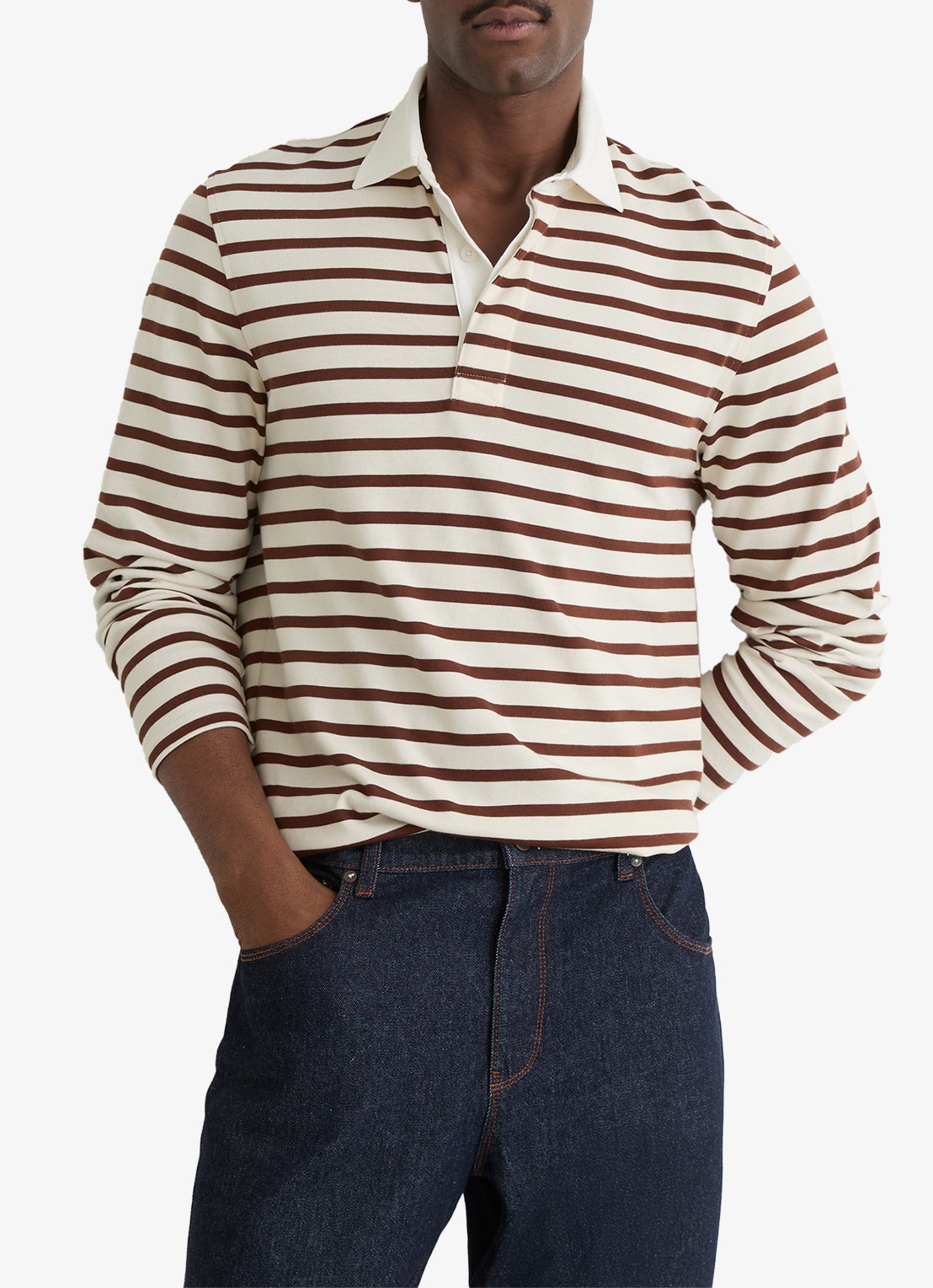 Reiss Conners regular fit polo met streepprint - detail 2 multicolor