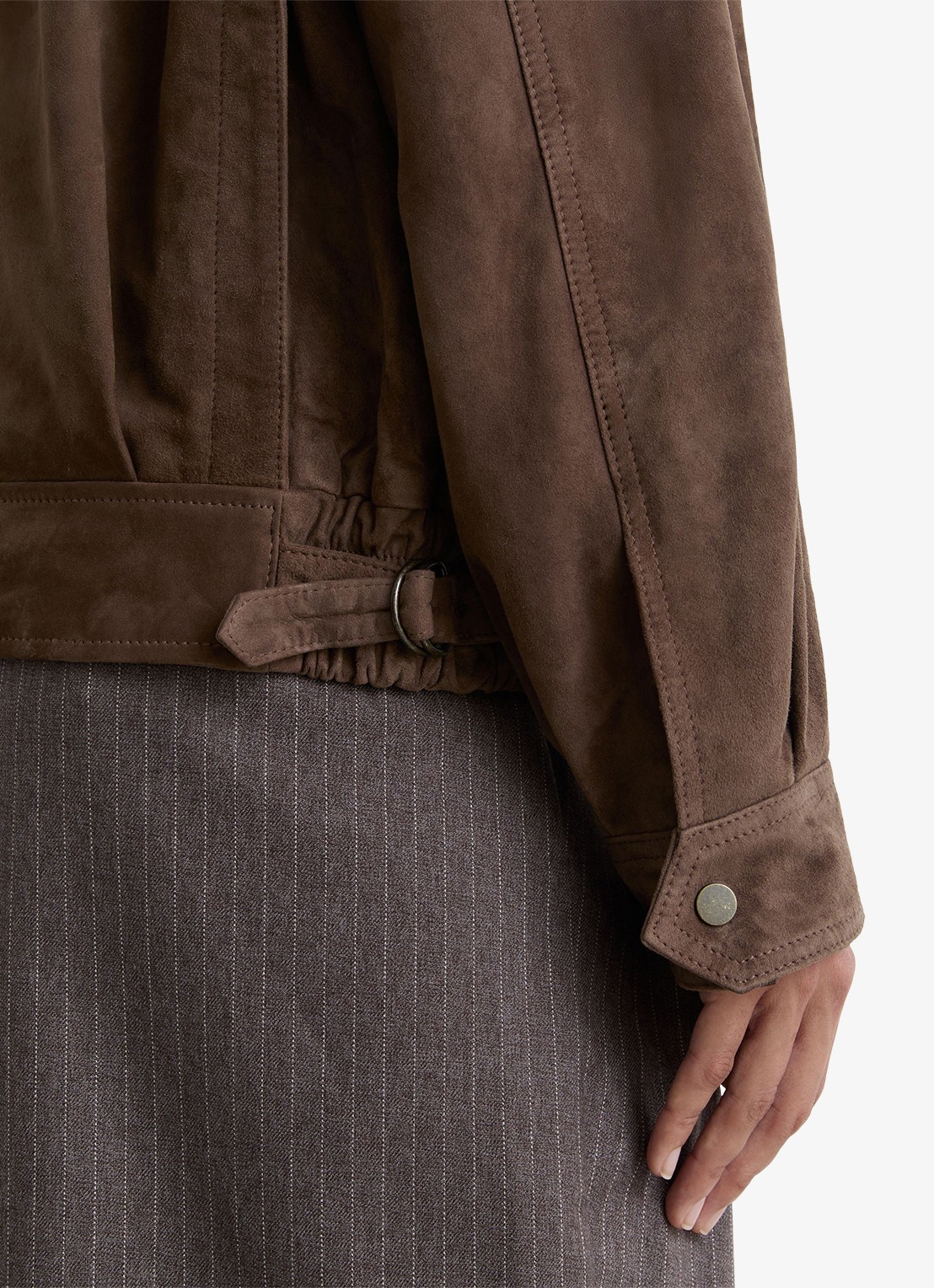 Reiss Cooper jack van geitensuède  - detail 7 bruin