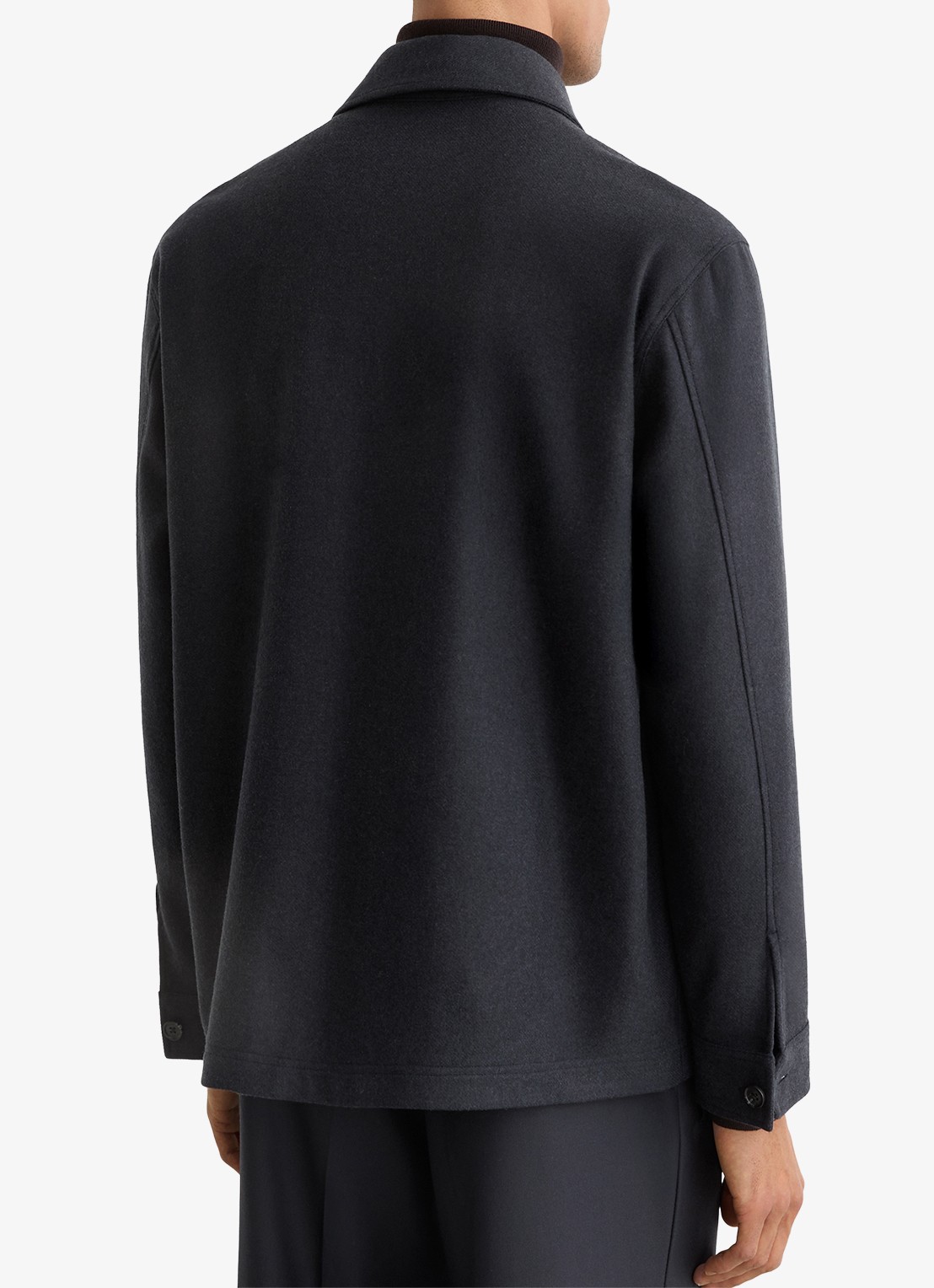 Reiss Cooper overshirt  met borstzak - achterkant 7 donkerblauw