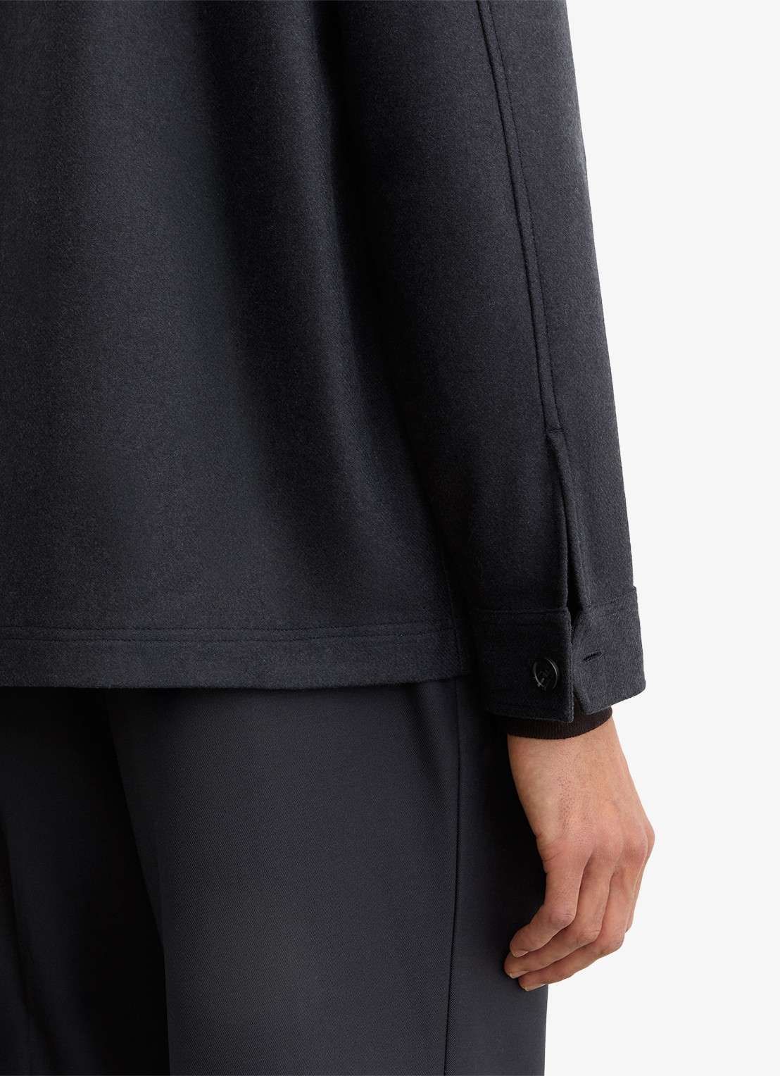 Reiss Cooper overshirt  met borstzak - detail 5 donkerblauw