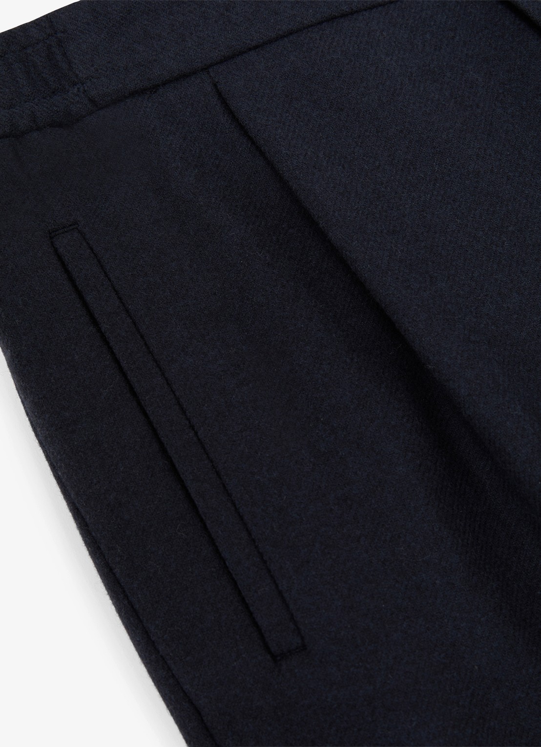 Reiss Cooper pantalon in wolblend met paspelzakken  - detail 2 donkerblauw
