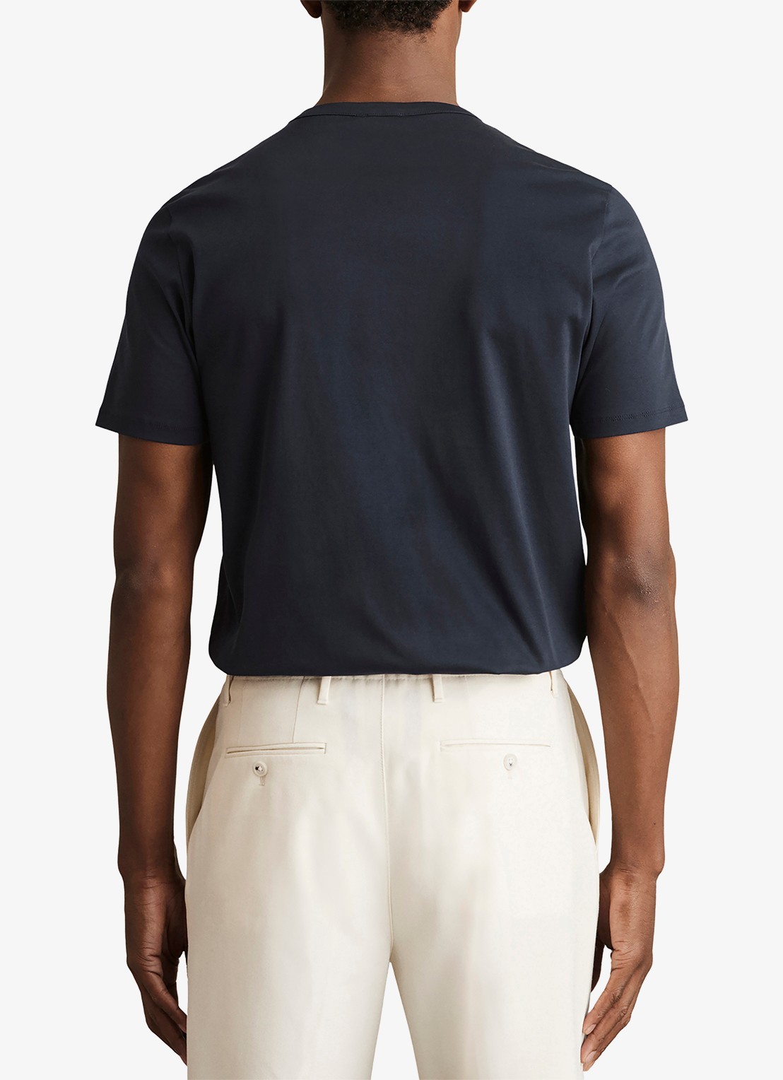 Reiss Count T-shirt met stretch - achterkant 5 donkerblauw