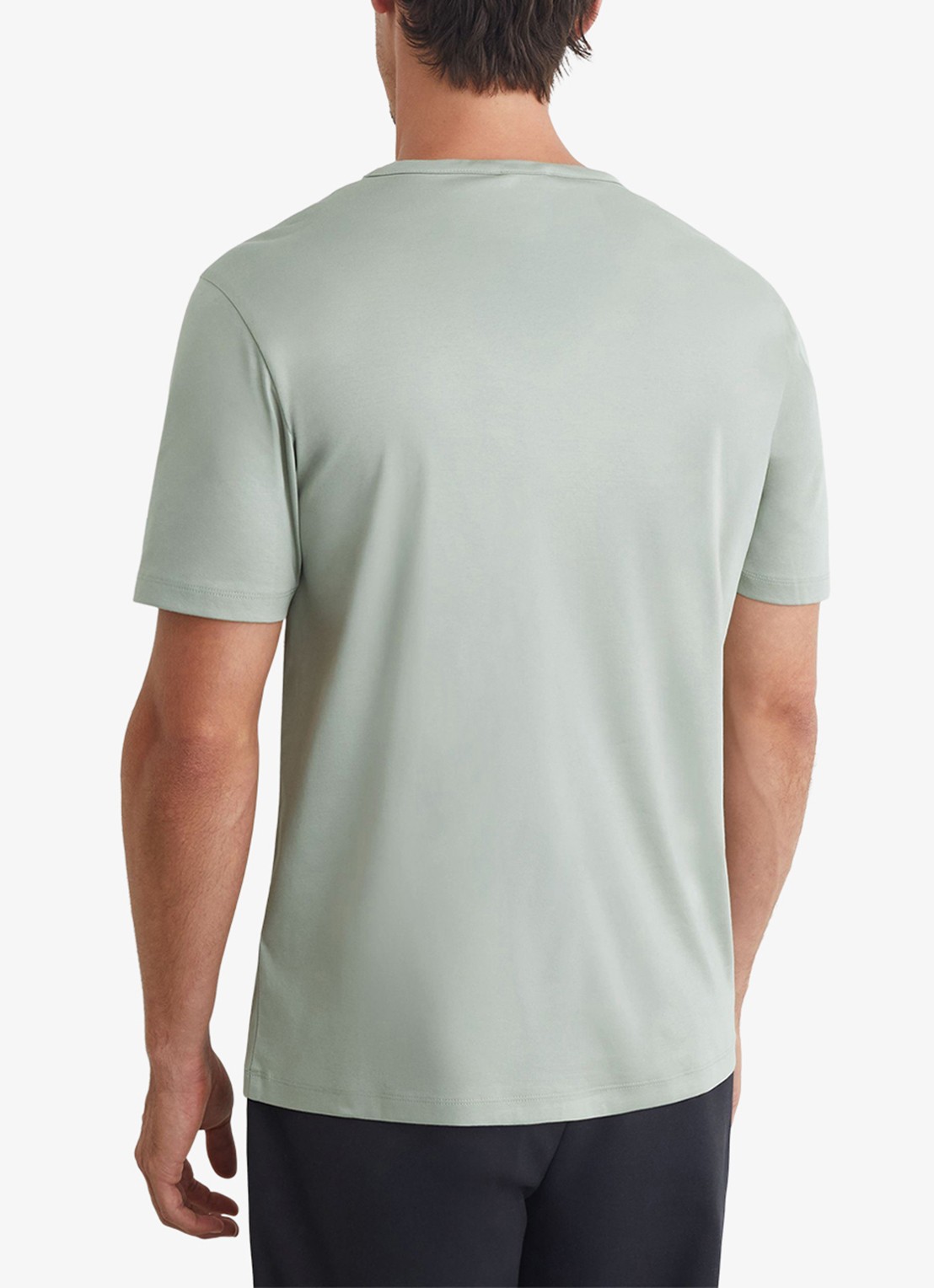 Reiss Count T-shirt met stretch - achterkant 6 lindegroen