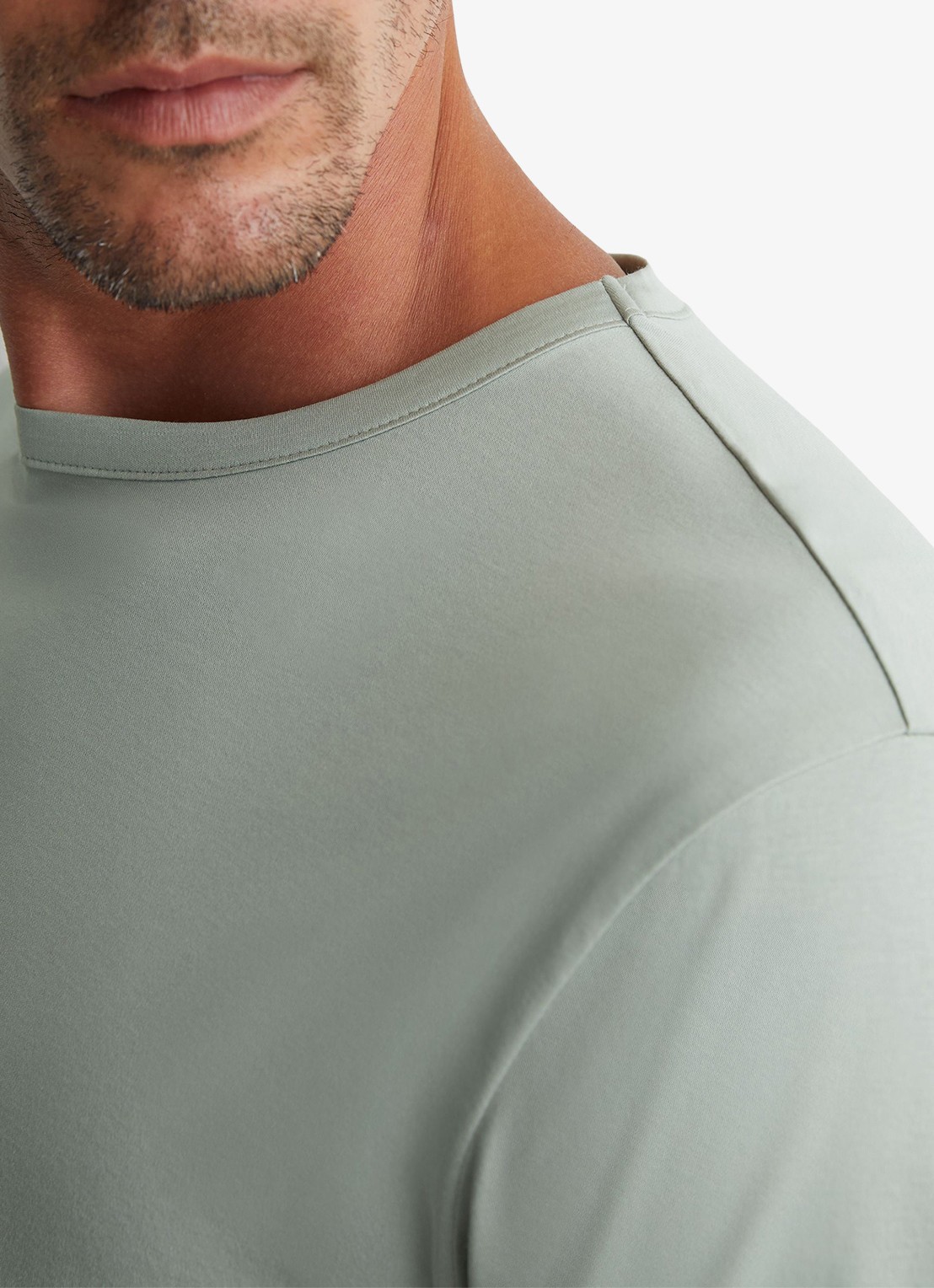 Reiss Count T-shirt met stretch - detail 4 lindegroen