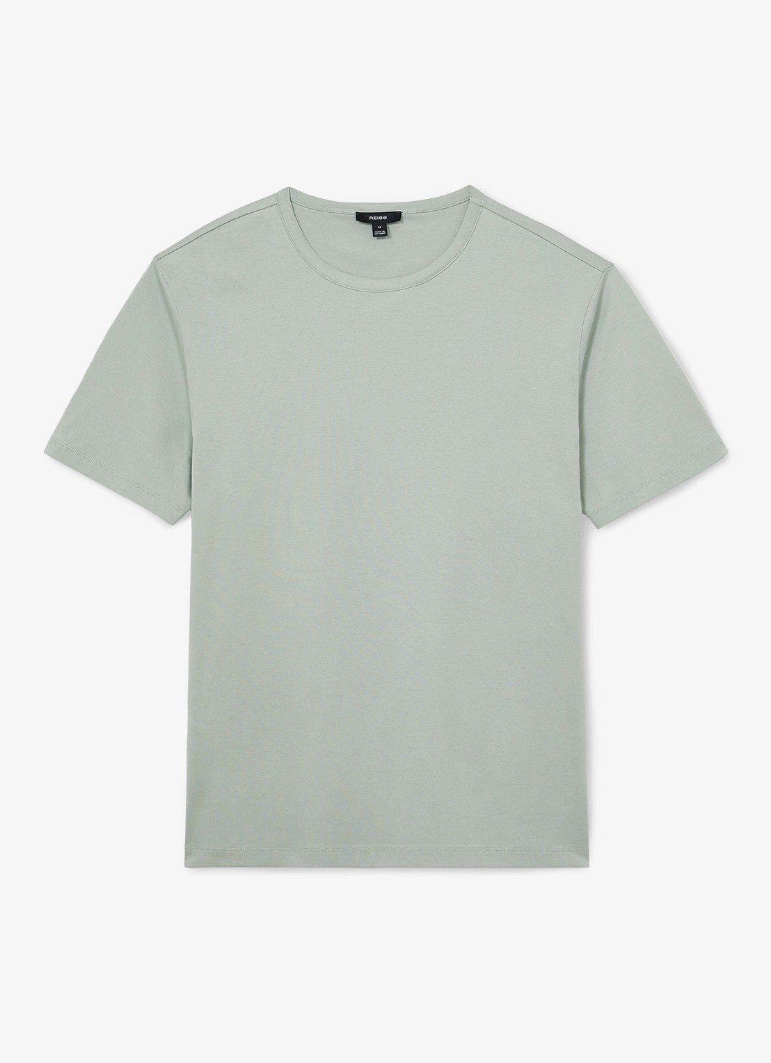 Reiss Count T-shirt met stretch - voorkant lindegroen
